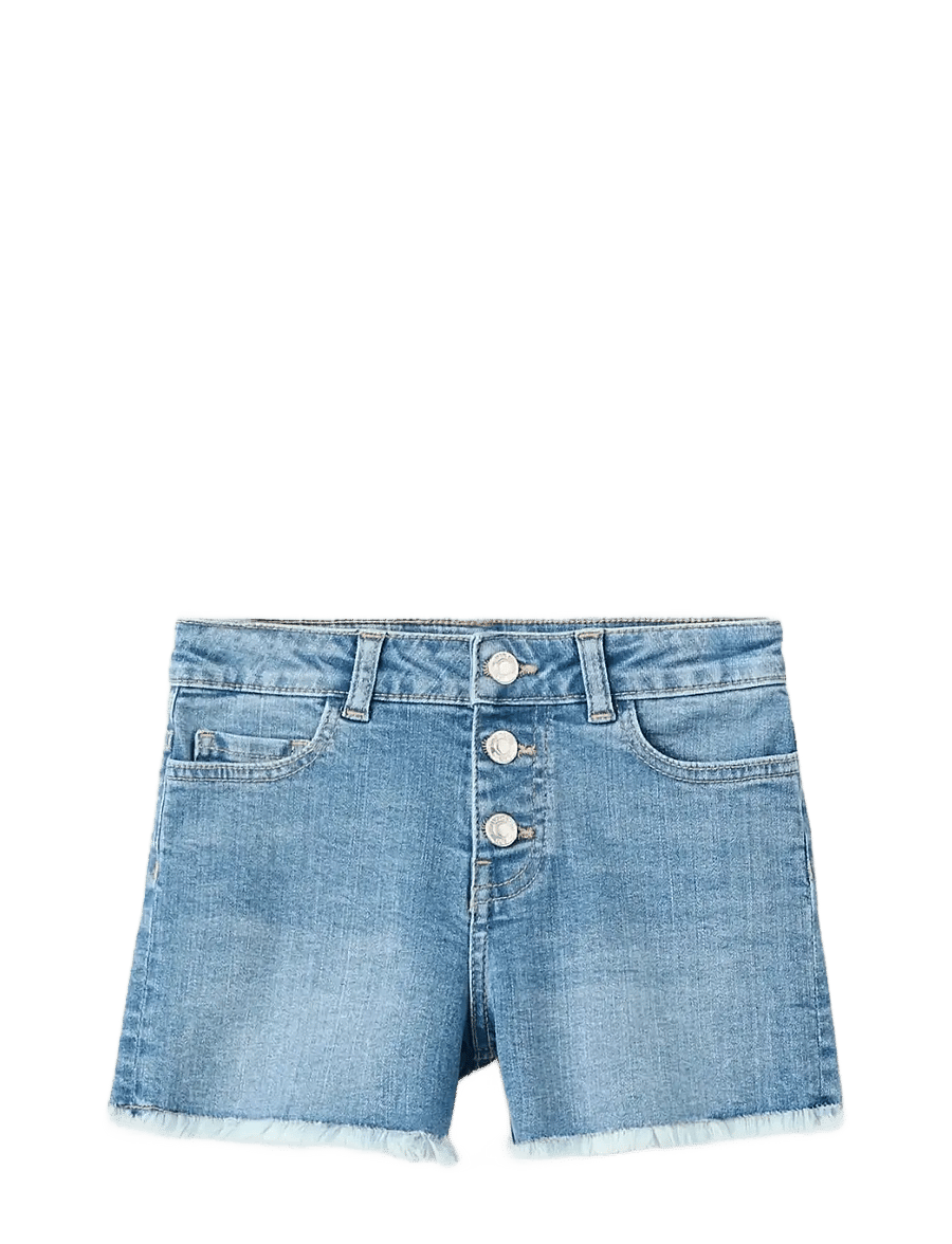 Mango - Frayed hem shorts - jeansshorts - open blue - 0