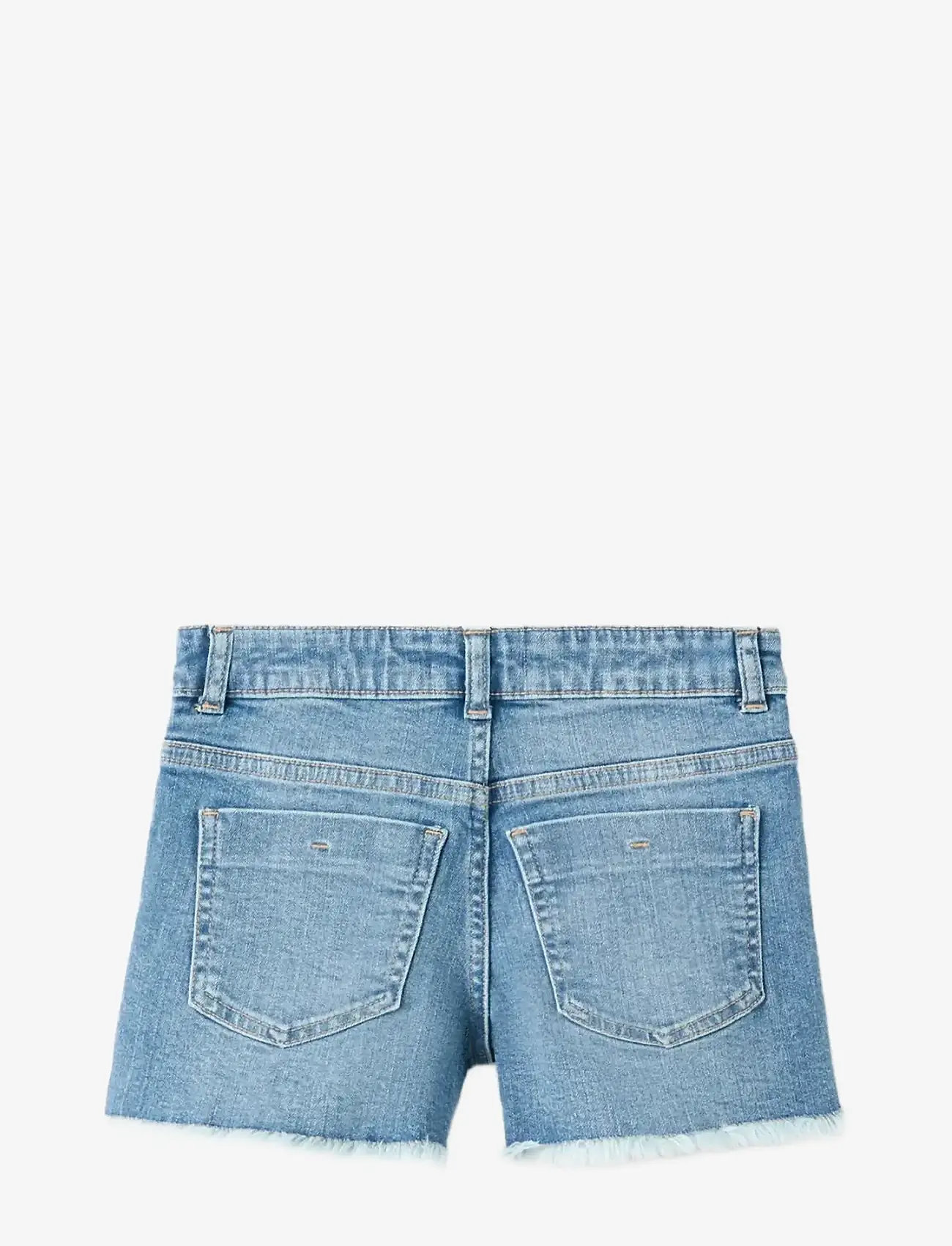 Mango - Frayed hem shorts - denimshorts - open blue - 1