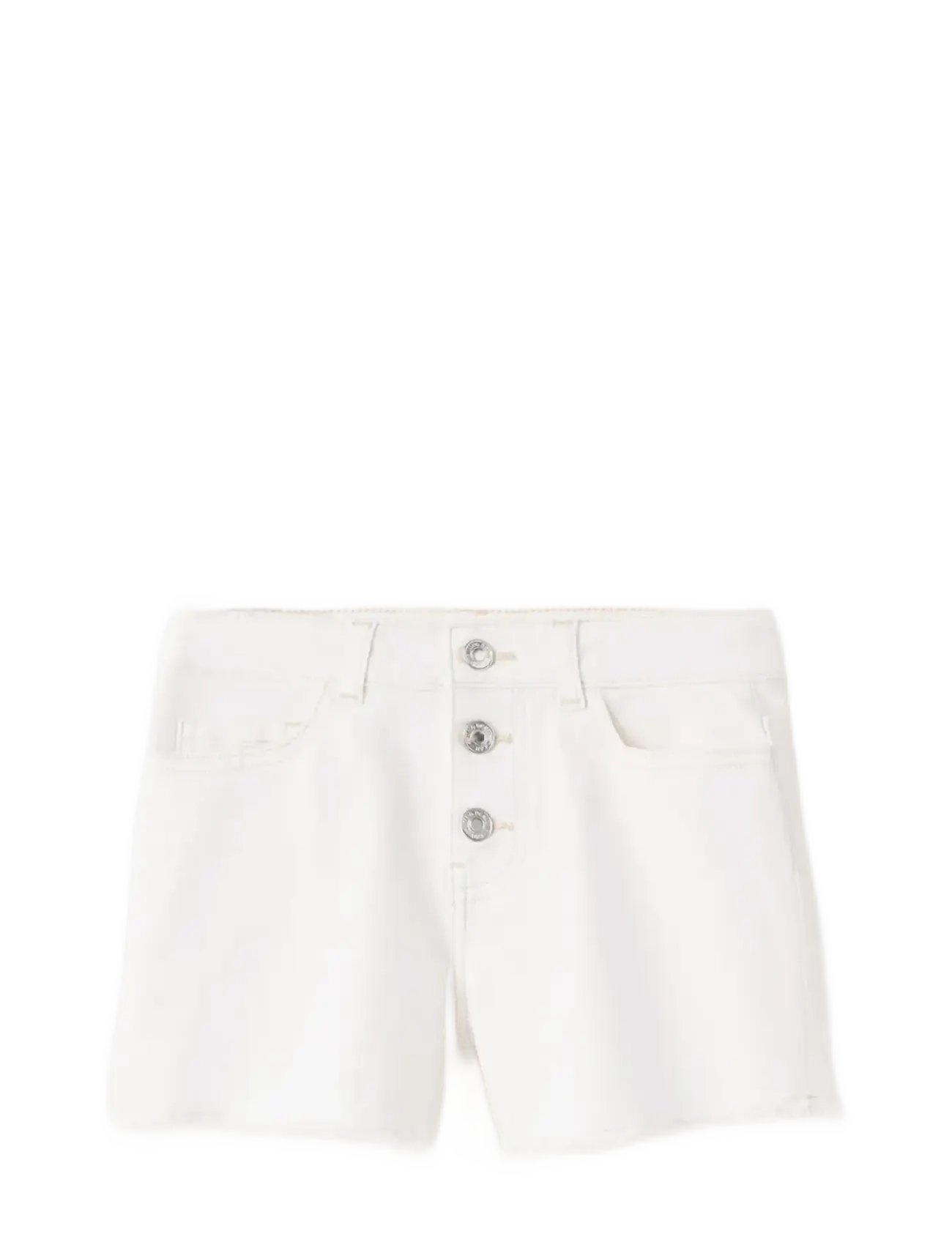 Mango Frayed Hem Shorts, 152, Unterteile, Weiß - Kinder