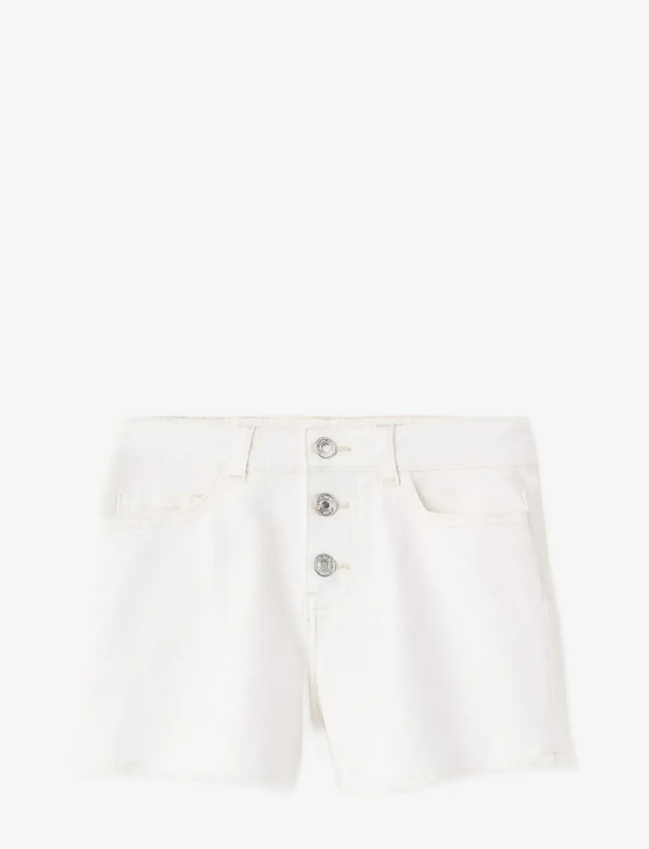 Mango - Frayed hem shorts - denimshorts - white - 0