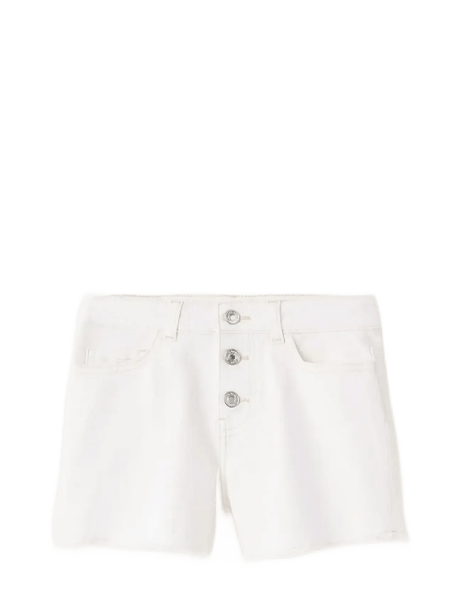 Mango - Frayed hem shorts - jeansshorts - white - 0