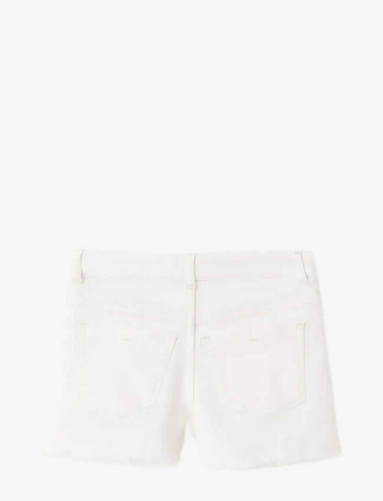 Mango - Frayed hem shorts - denimshorts - white - 1