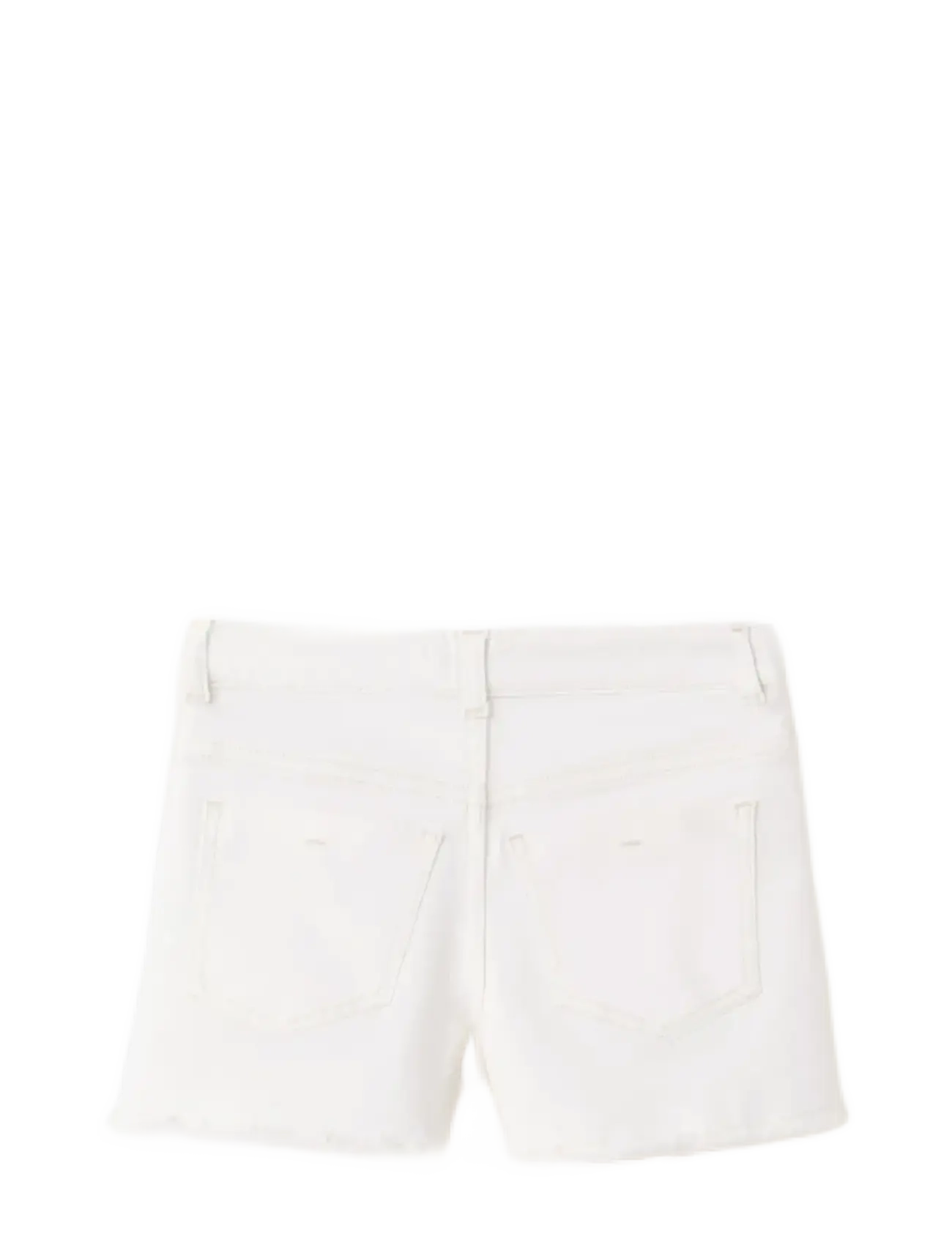 Mango - Frayed hem shorts - denimshorts - white - 1