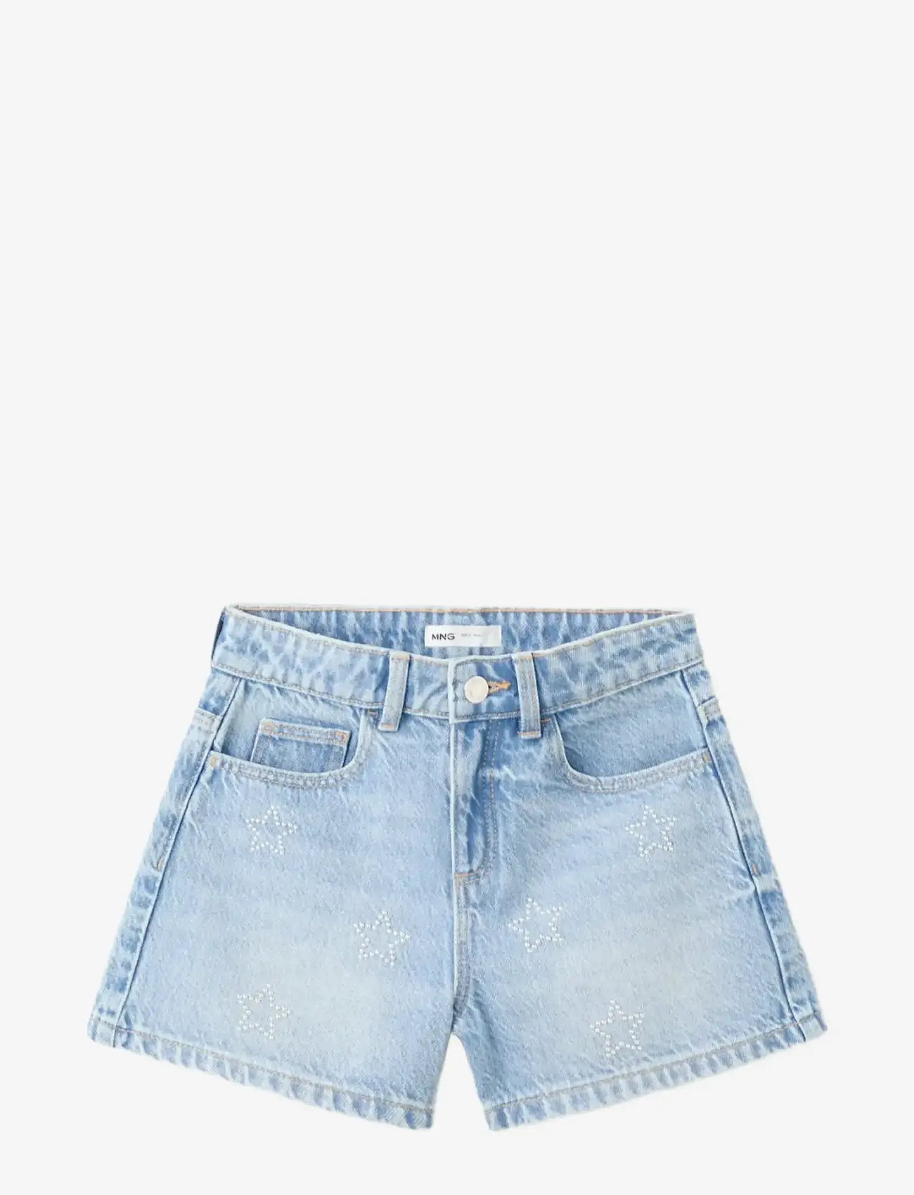 Mango - Star rhinestone shorts - denimshorts - open blue - 0