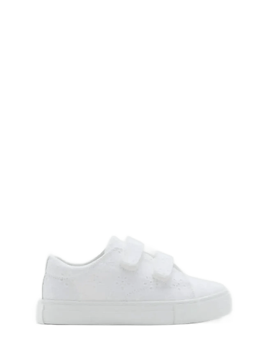 Mango - Floral-embroidered trainers - kangaskengät - natural white - 0