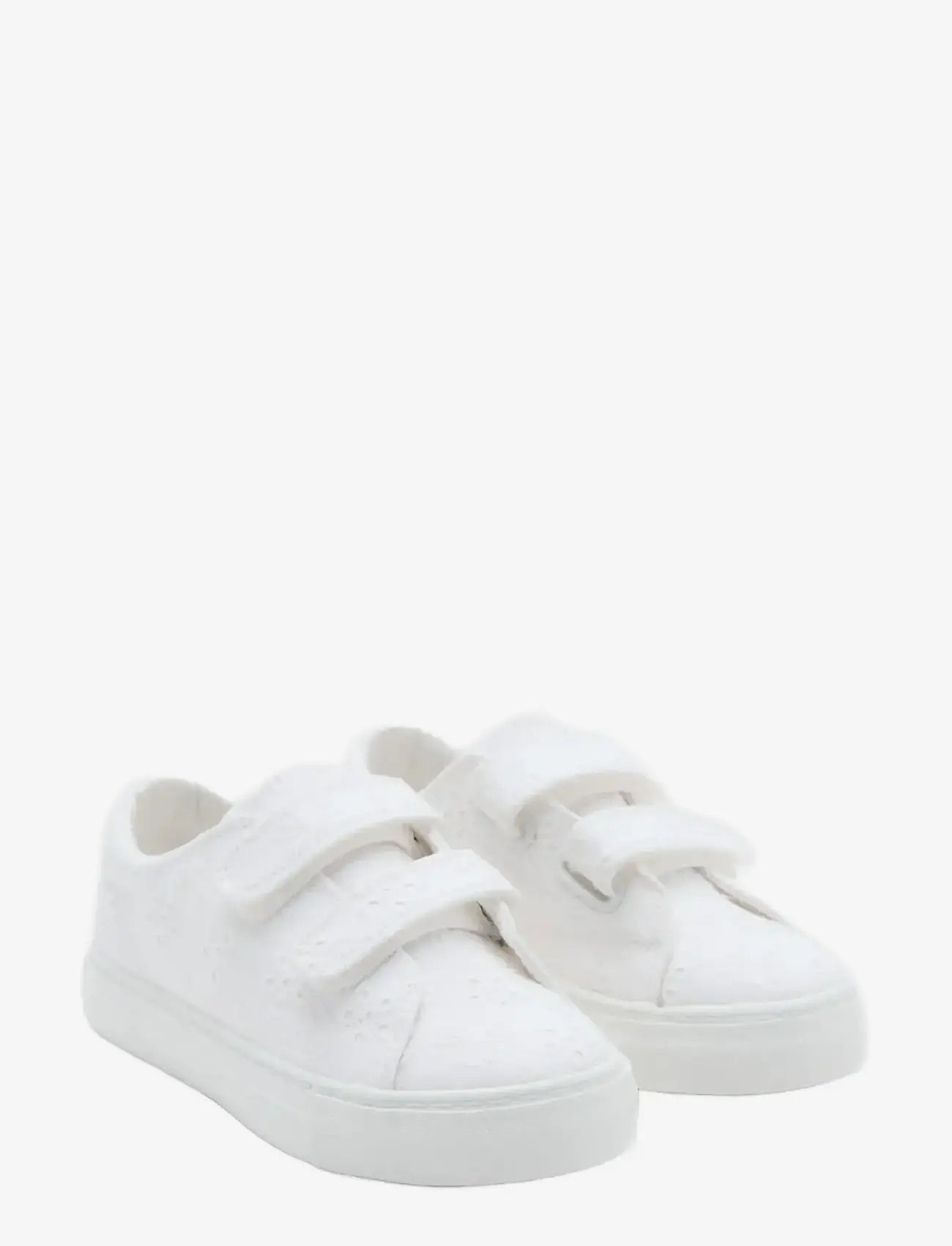 Mango - Floral-embroidered trainers - natural white - 1