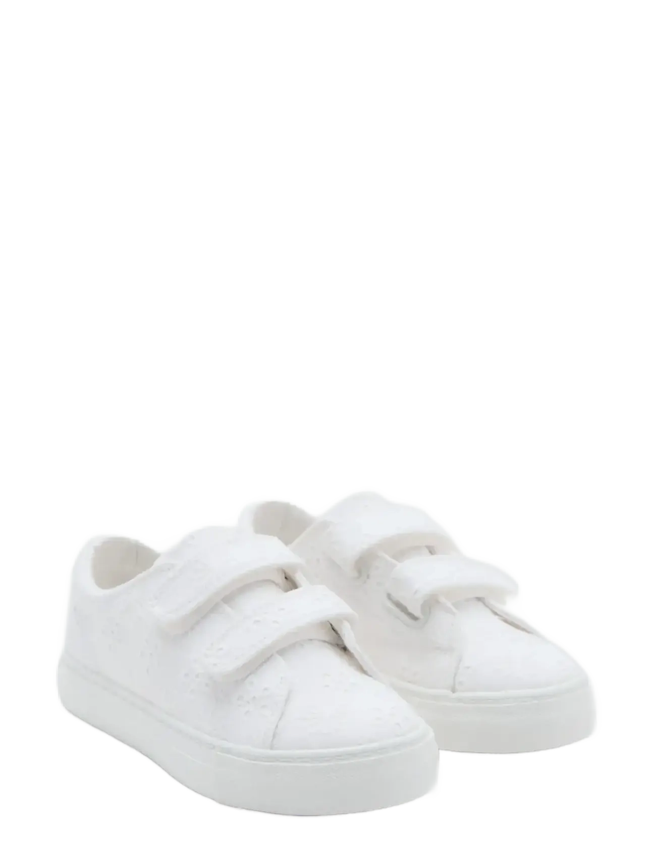 Mango - Floral-embroidered trainers - kangaskengät - natural white - 1