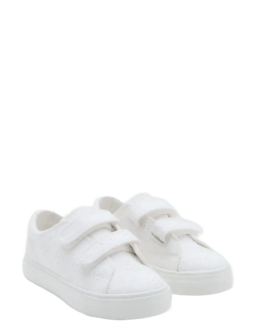 Mango - Floral-embroidered trainers - kangaskengät - natural white - 1