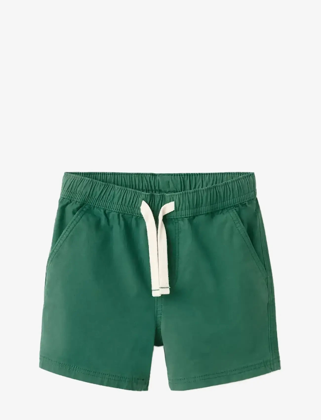 Mango - Cotton shorts with drawstring - casual shorts - green - 1