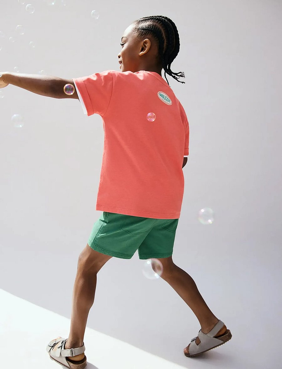 Mango - Cotton shorts with drawstring - casual shorts - green - 0