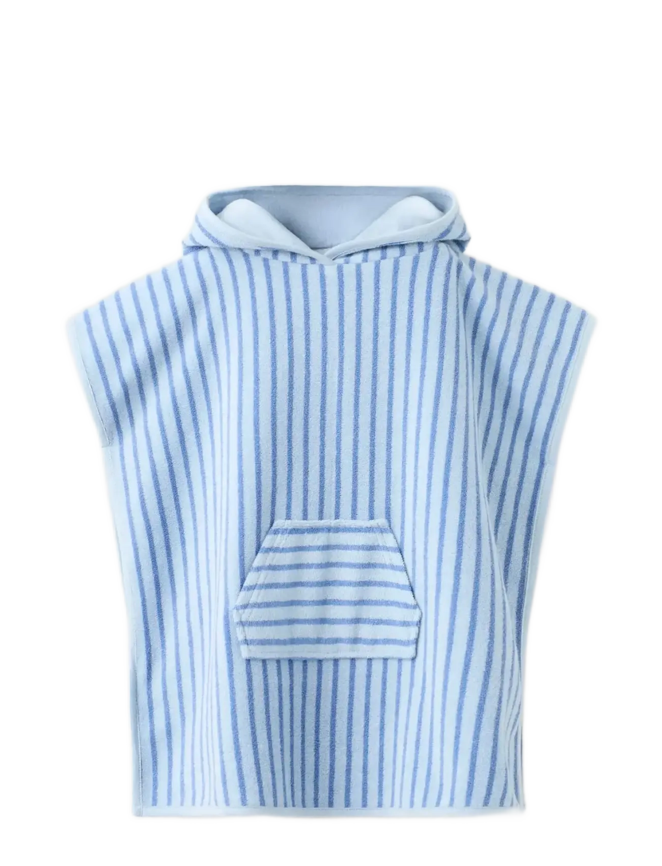 Mango Striped poncho towel - New Arrivals - MEDIUM BLUE / blue