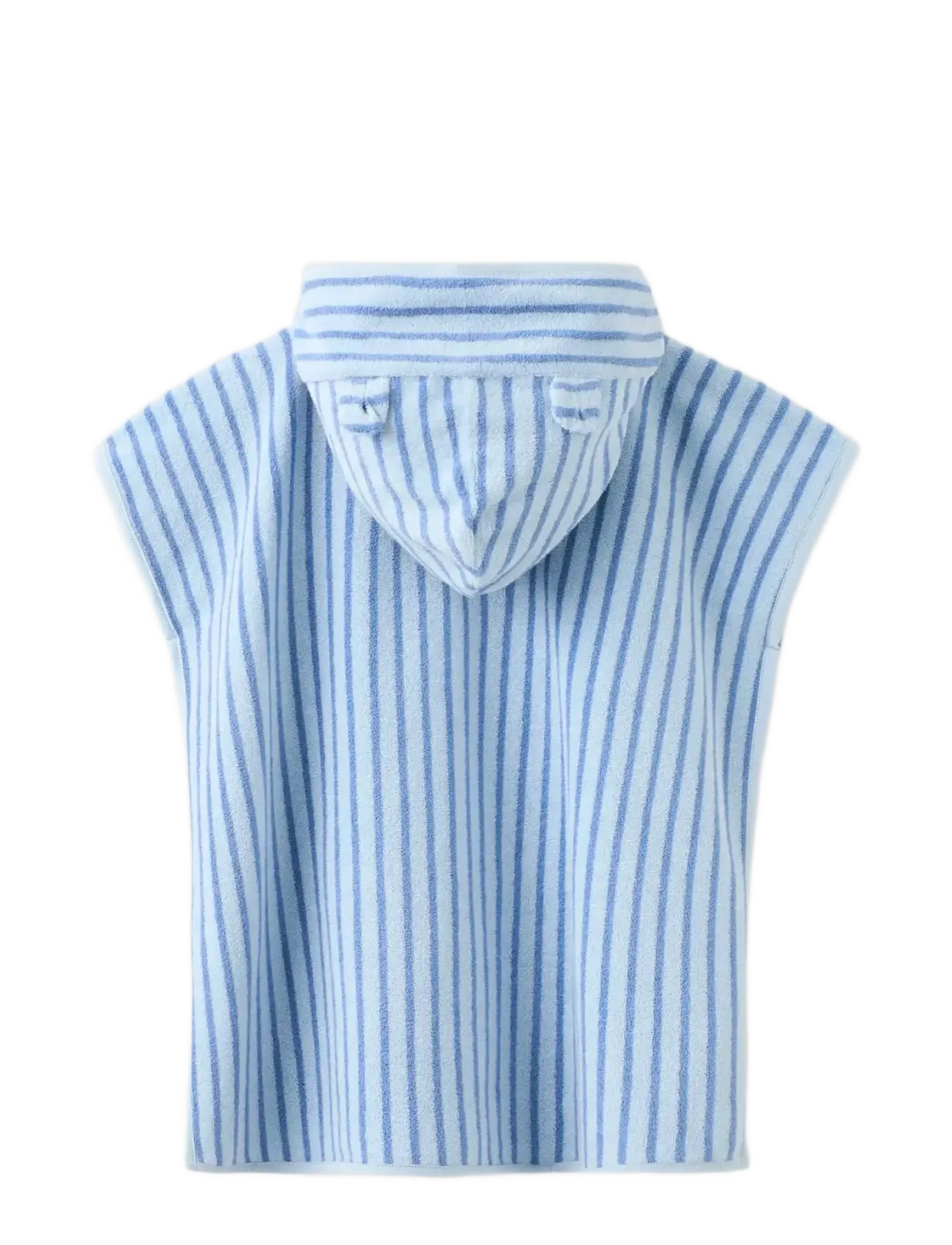 Mango - Striped poncho towel - medium blue - 1