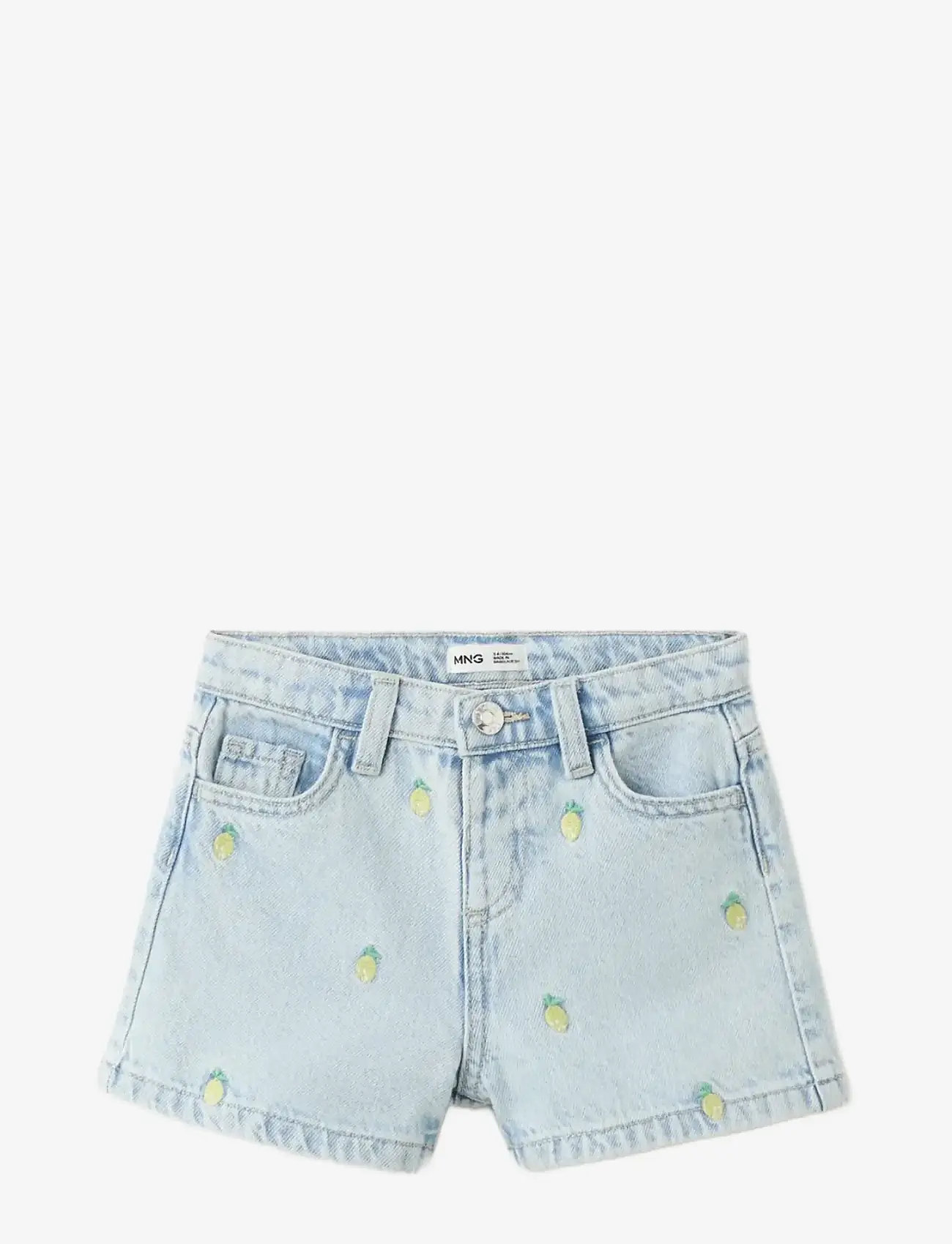 Mango - Lemon denim shorts - jeansshorts - open blue - 1