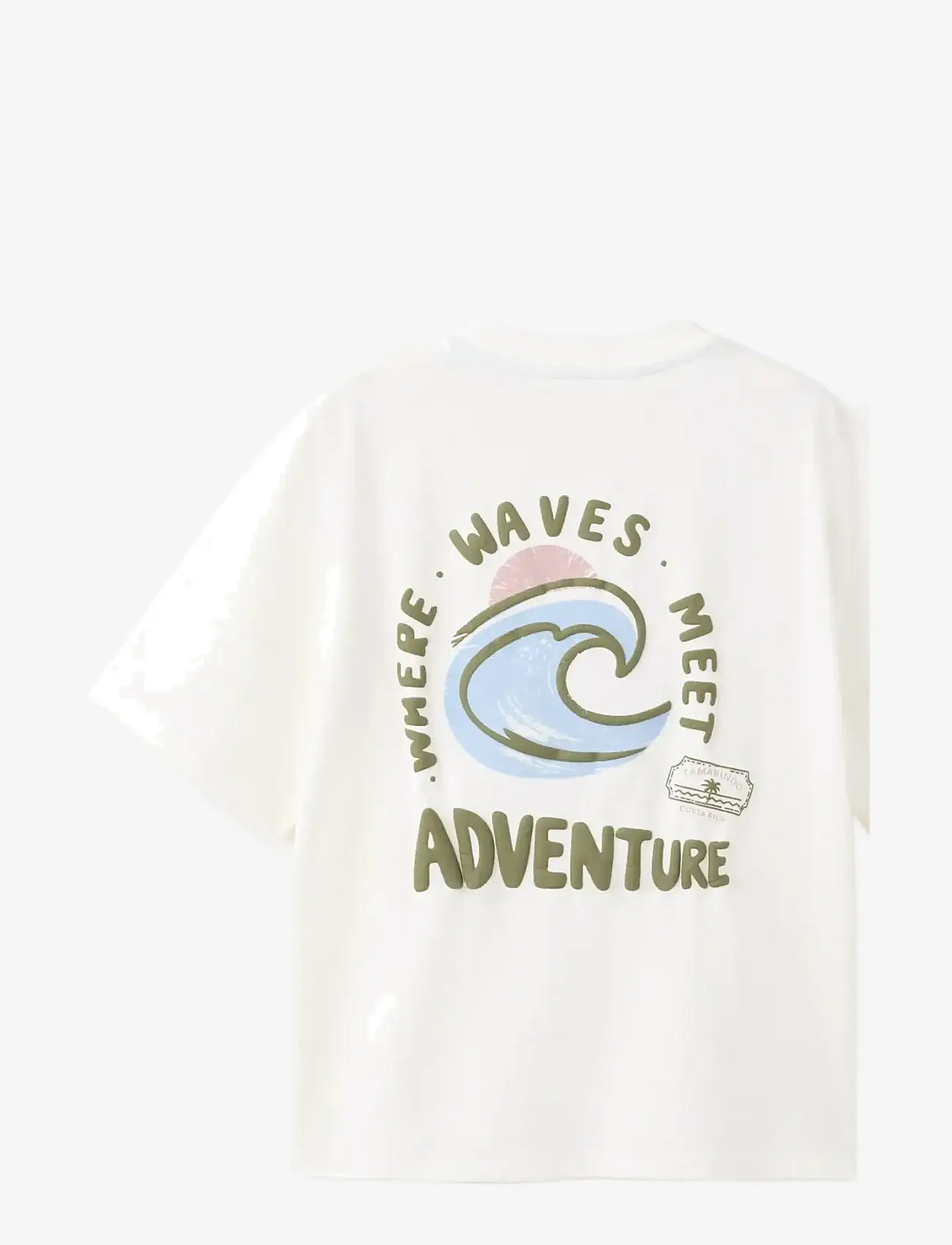 Mango - Printed cotton-blend t-shirt - kortærmede t-shirts - natural white - 2