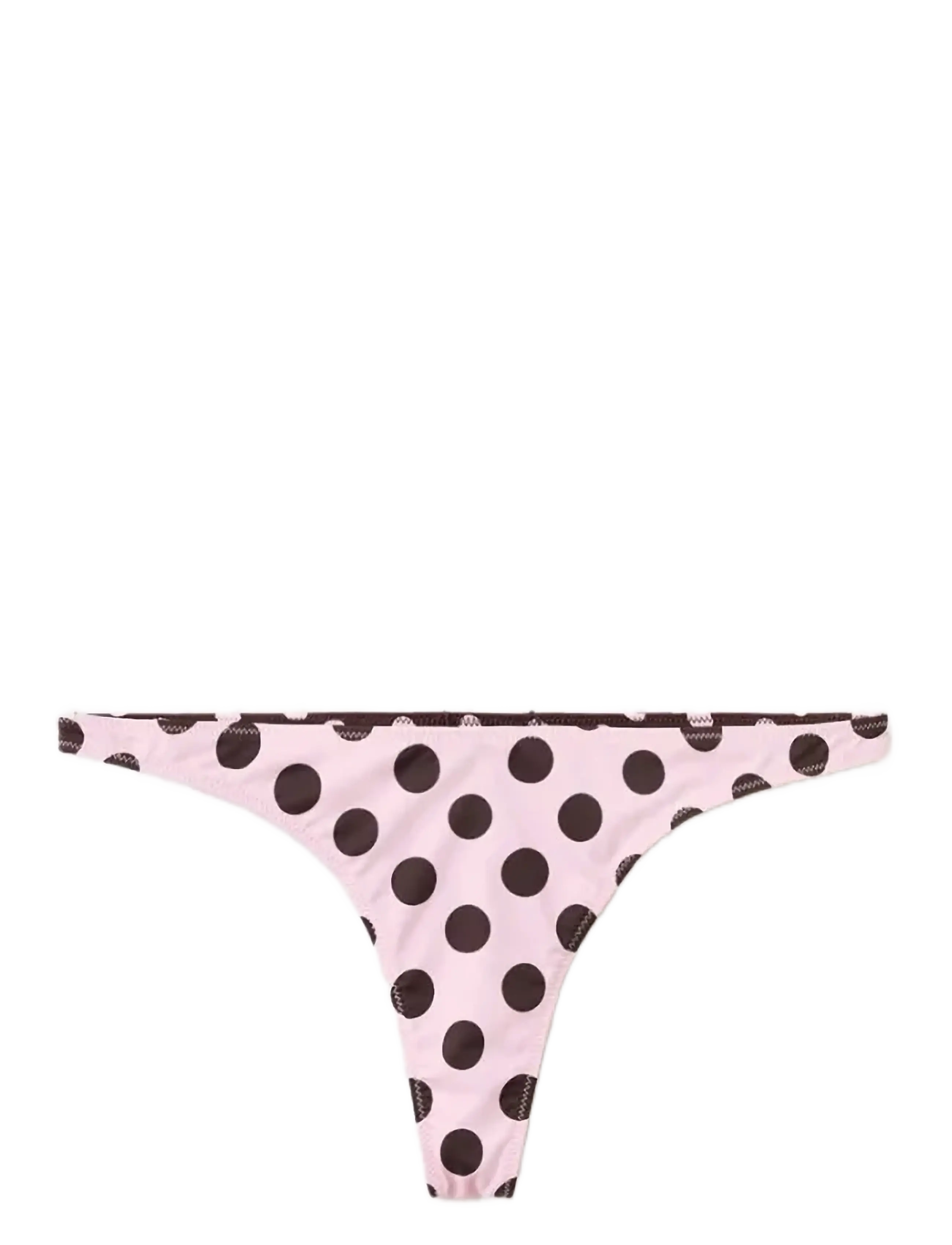 MANGO Brazilian Polka Dot Bikini Knickers Pink - M - Damen