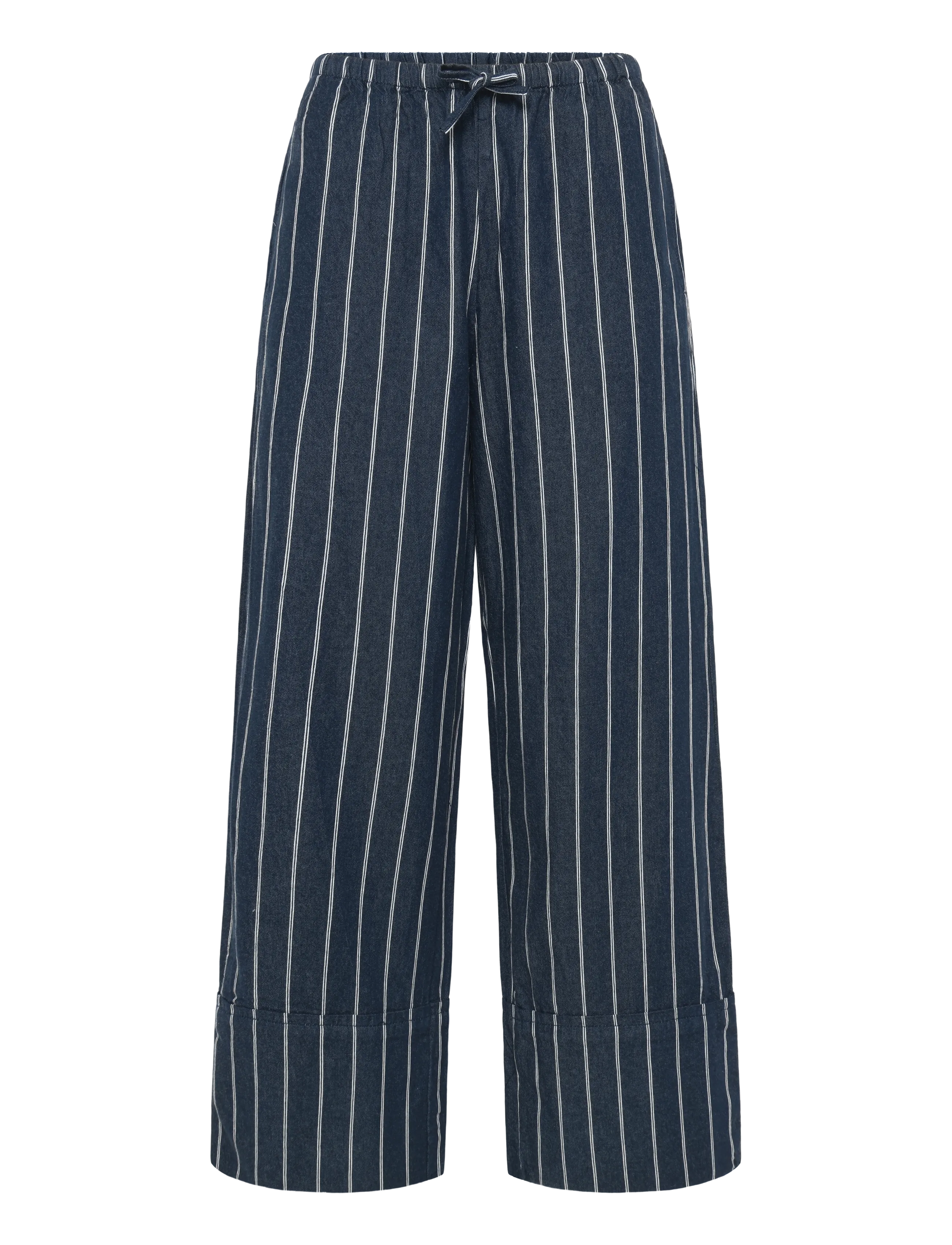 MANGO Turn-Up Hem Gestreift Hosen Navy - XS - Damen