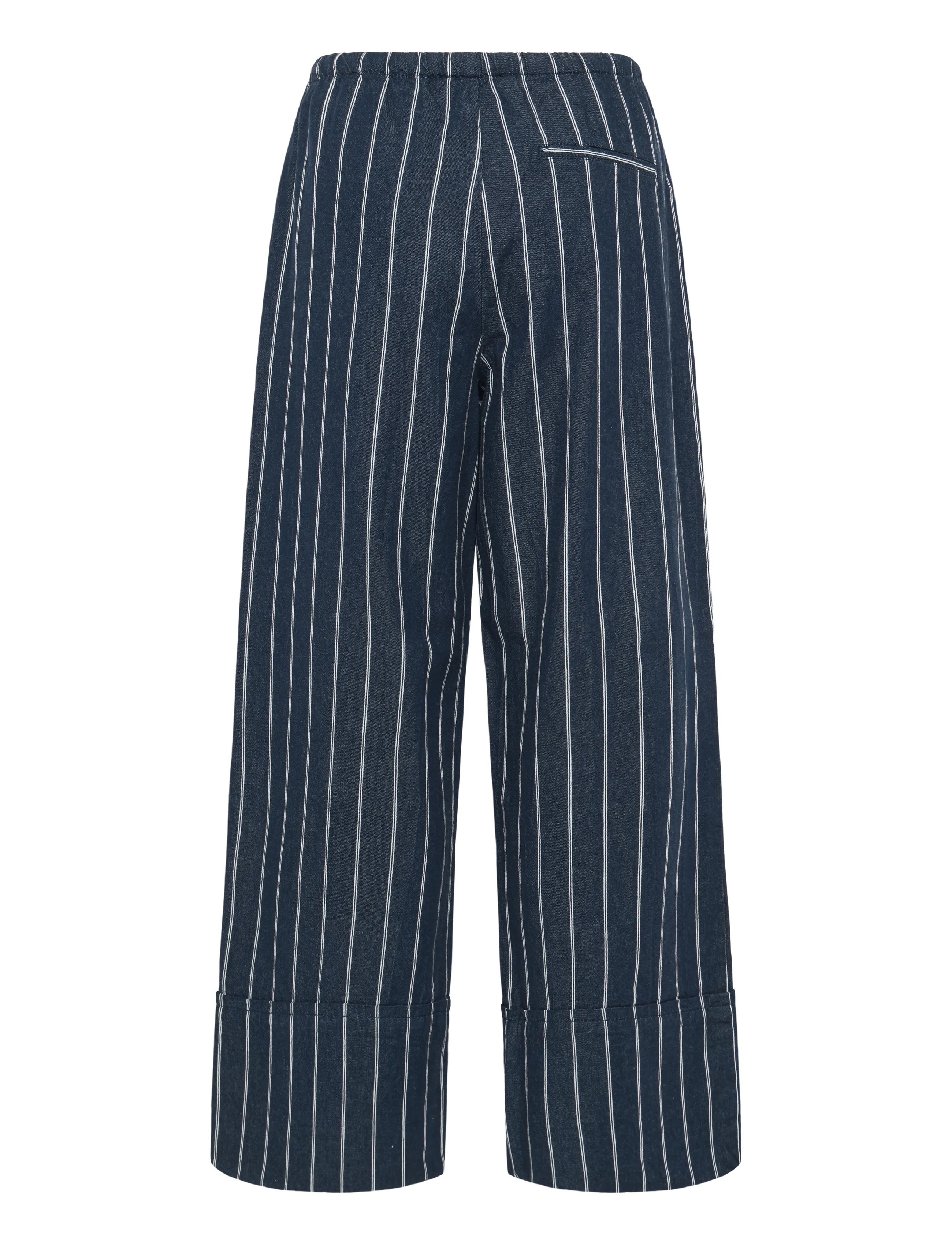 Mango - Turn-up hem striped trousers - bukser med lige ben - open blue - 2