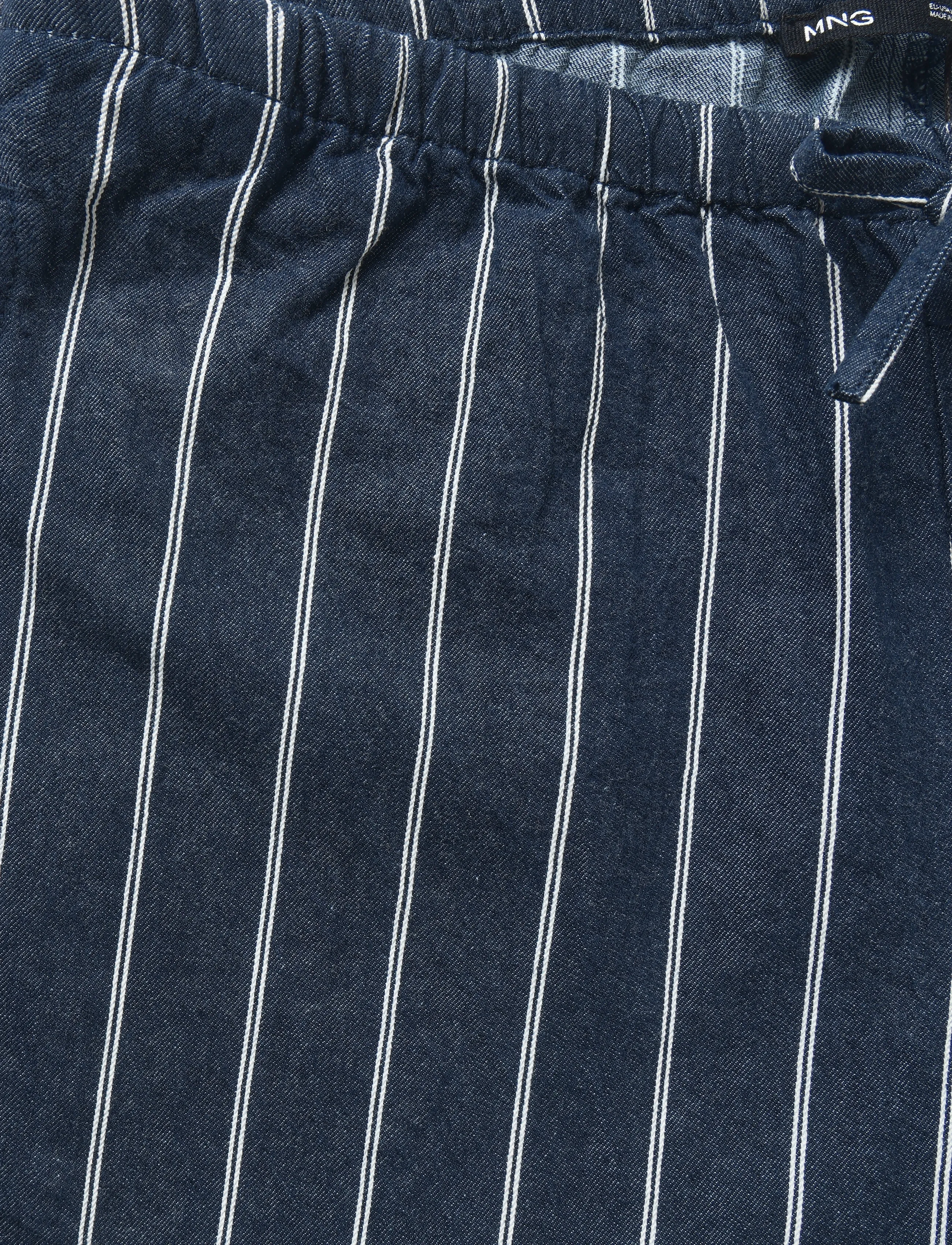 Mango - Turn-up hem striped trousers - bukser med lige ben - open blue - 5