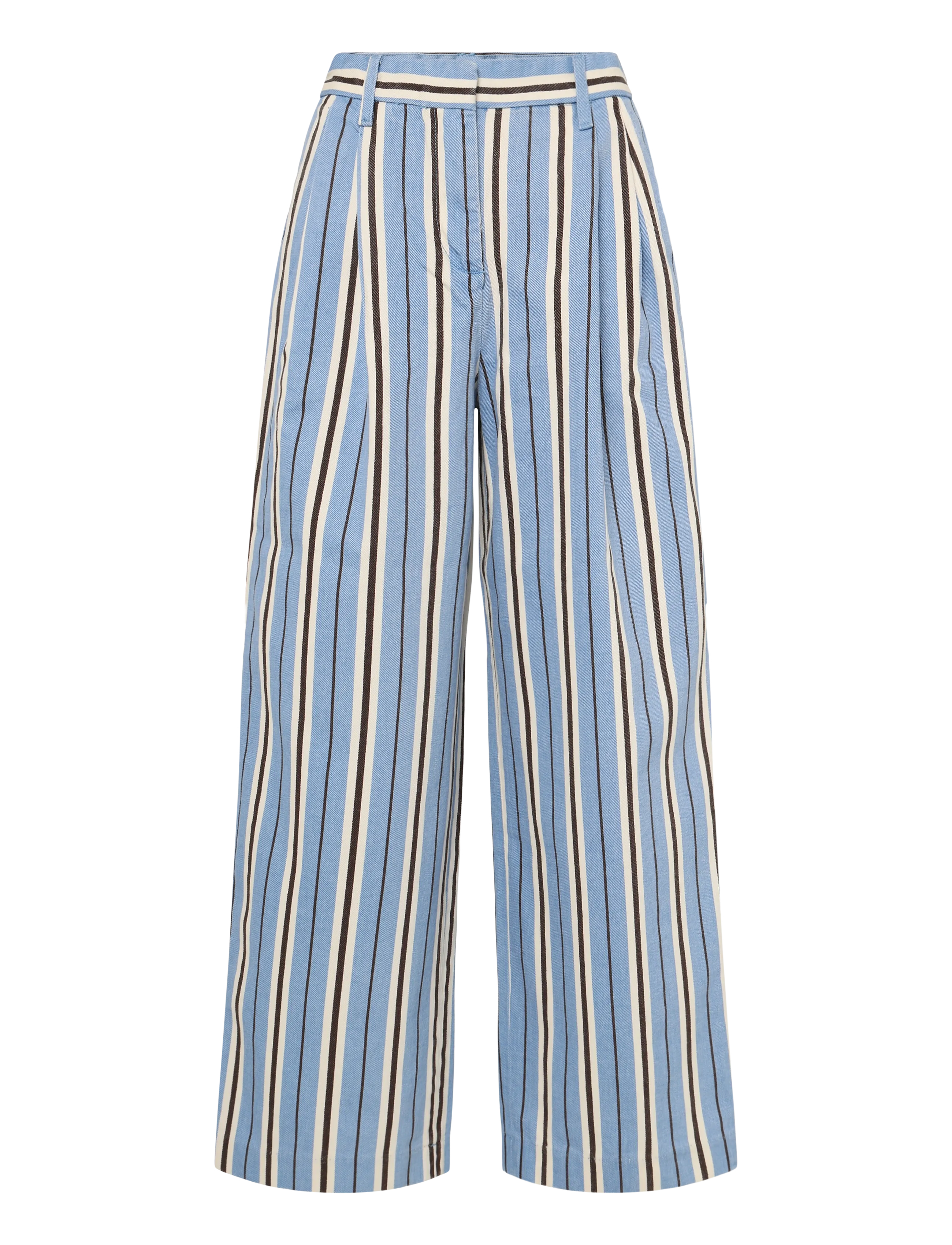 Mango - Wide leg striped jeans - brede jeans - lt-pastel blue - 1