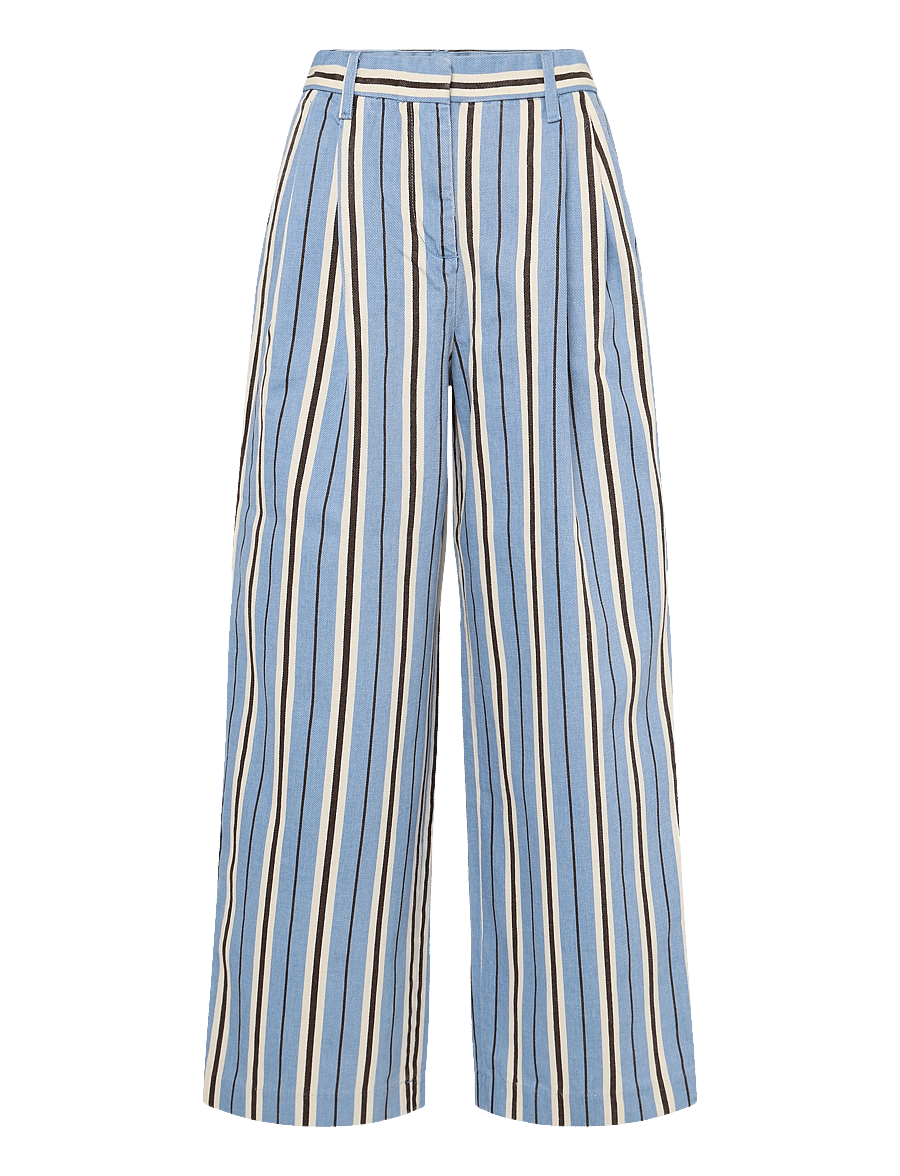 Mango - Wide leg striped jeans - brede jeans - lt-pastel blue - 1