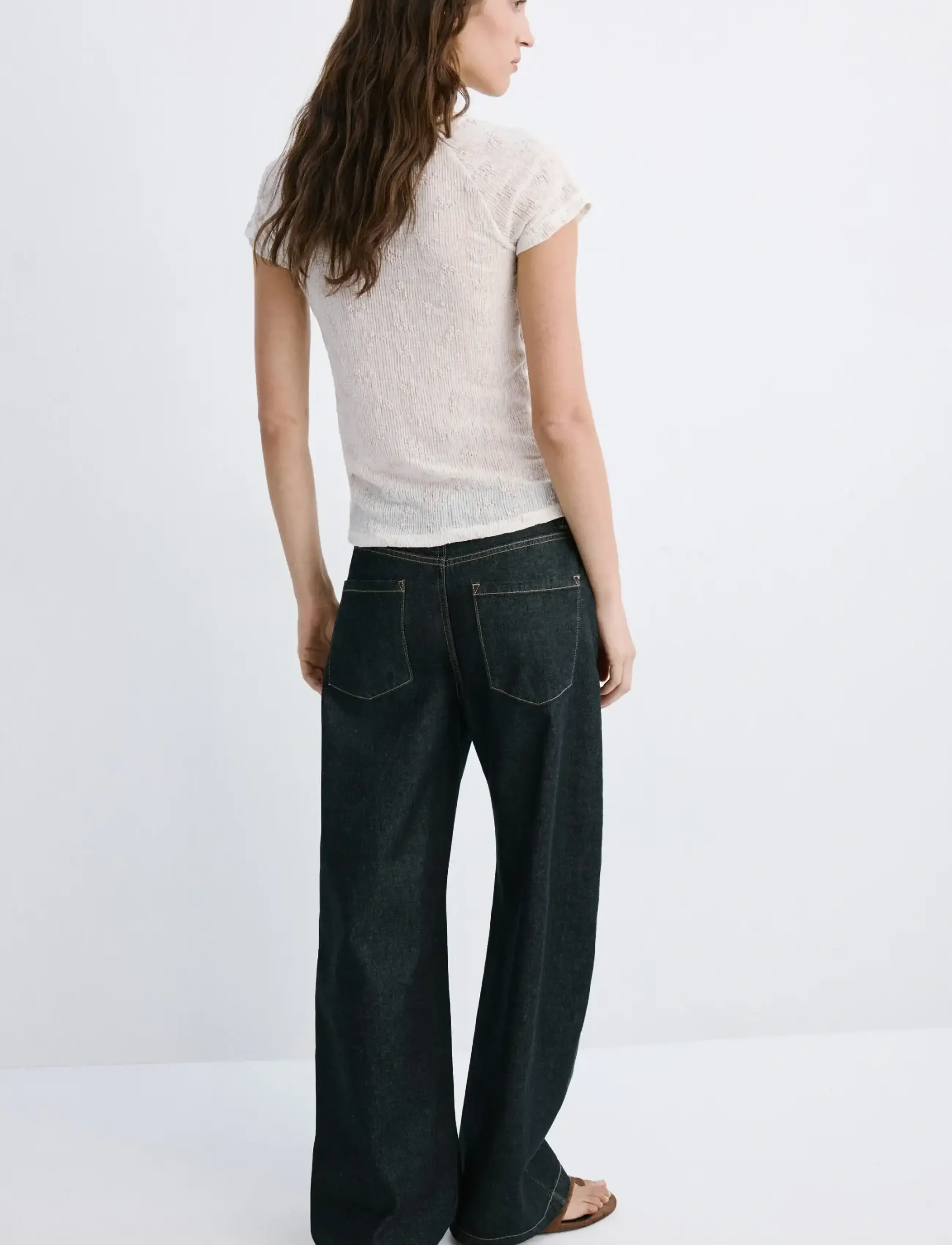 Mango - T-shirt with raised embroidered details - t-shirts - light beige - 2