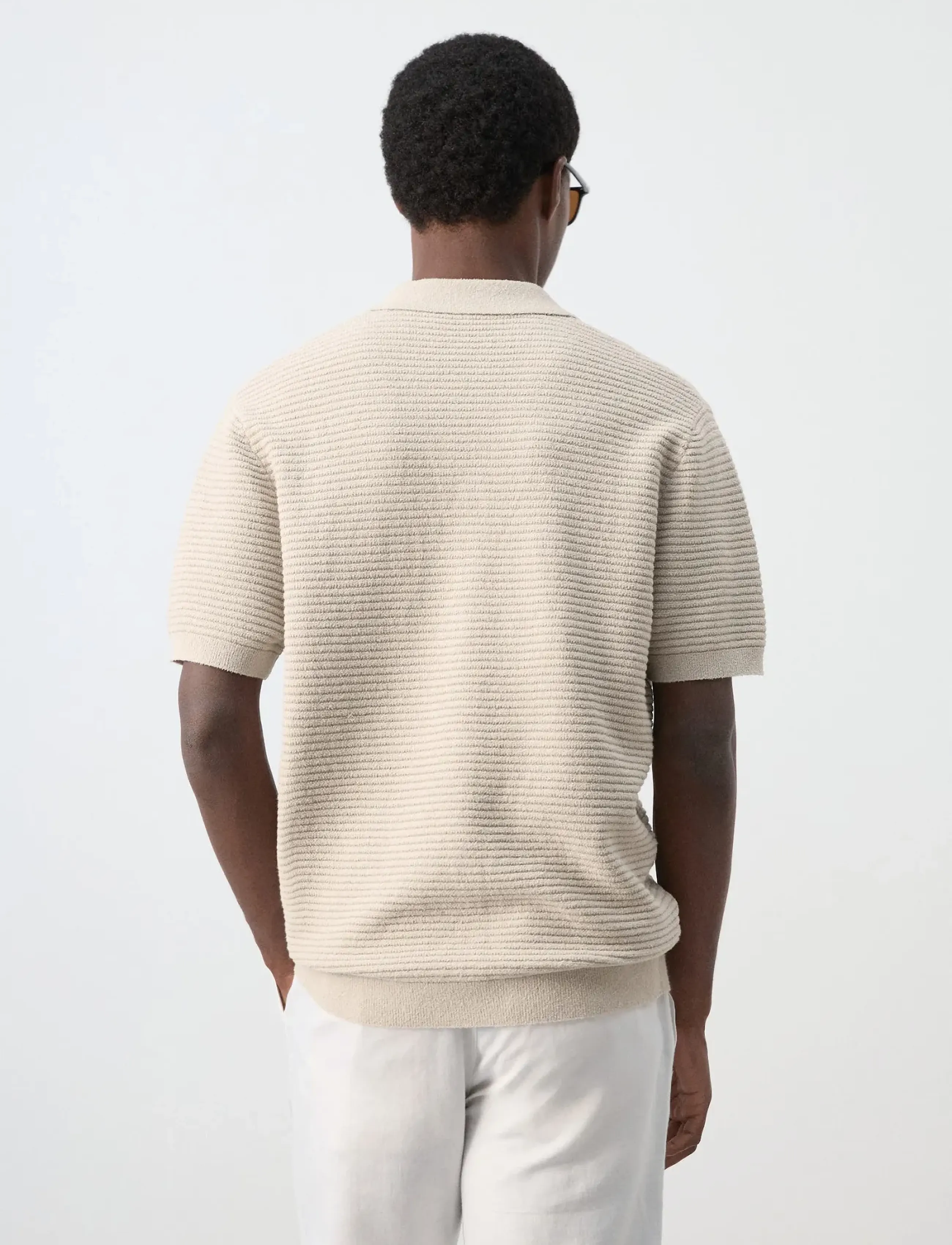 Bowling Collar Knitted Shirt 2