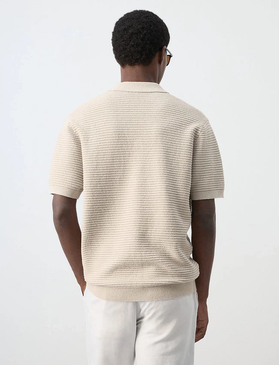 Mango - Bowling collar knitted shirt - langärmlige strick-polohemden - lt pastel brown - 2