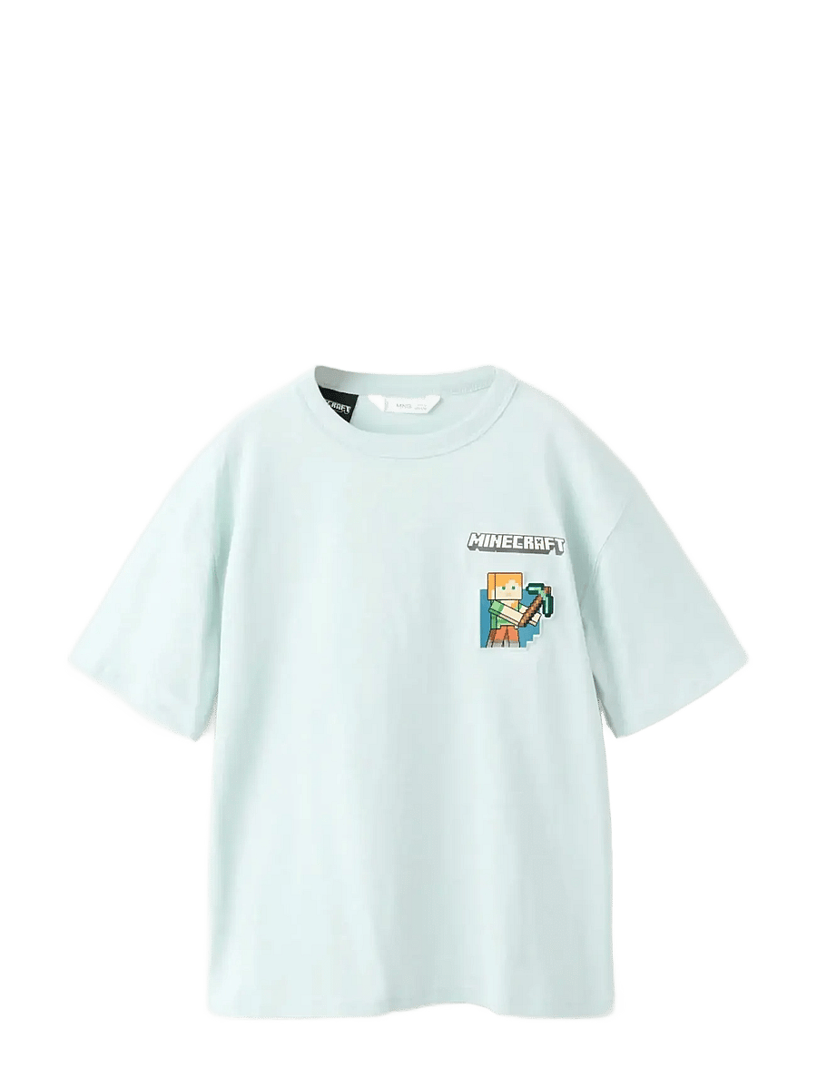 Mango - Minecraft cotton t-shirt - kortærmede t-shirts - turquoise - aqua - 0