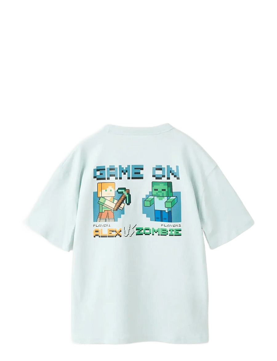 Mango - Minecraft cotton t-shirt - kortærmede t-shirts - turquoise - aqua - 1
