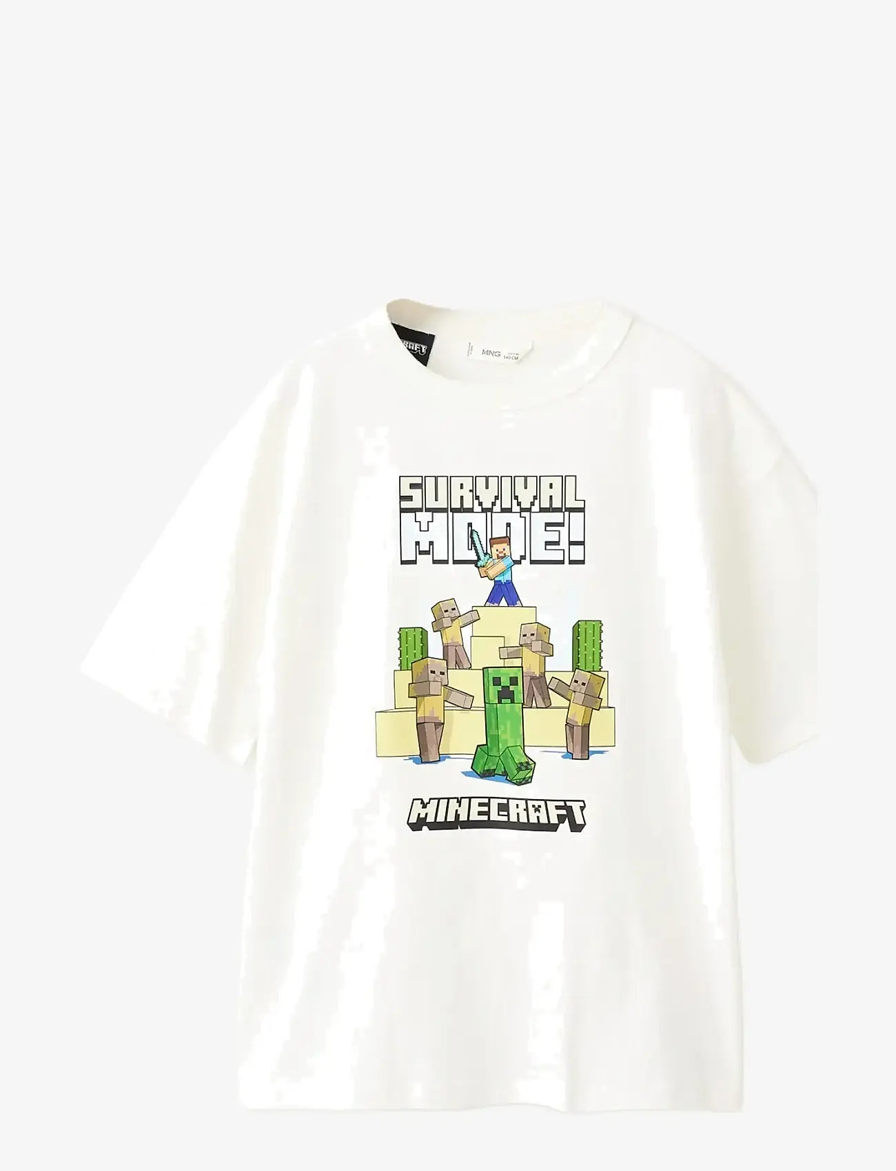 Mango - Minecraft cotton t-shirt - kortærmede t-shirts - natural white - 0