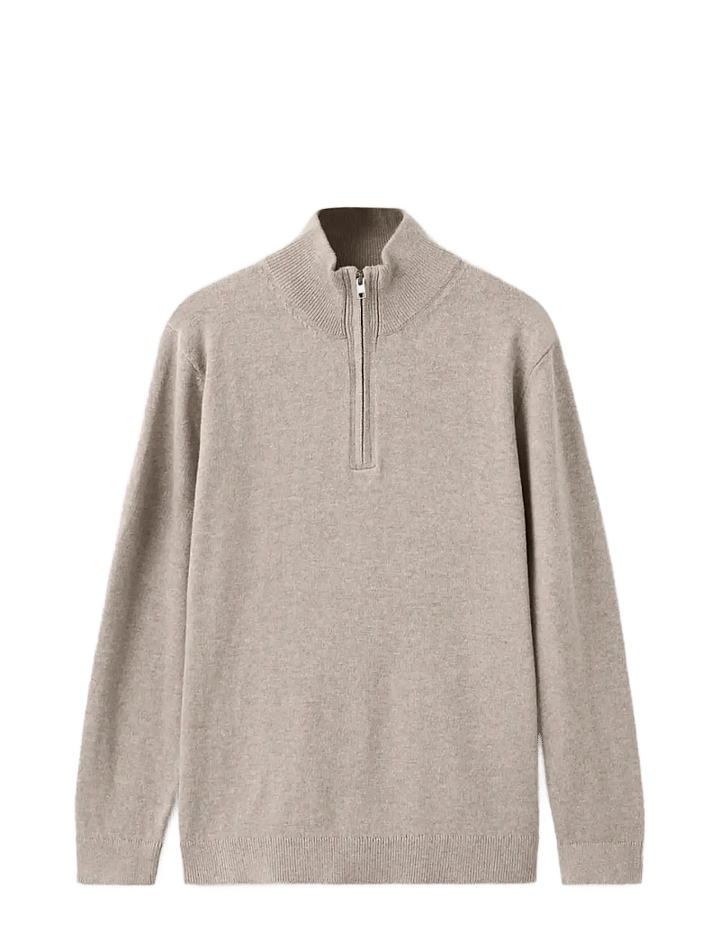 Mango - Zip neck jumper - trøjer - medium brown - 1