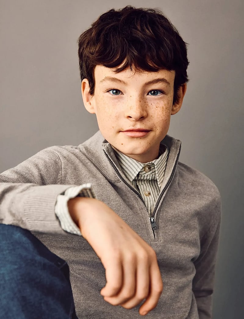 Mango - Zip neck jumper - trøjer - medium brown - 0