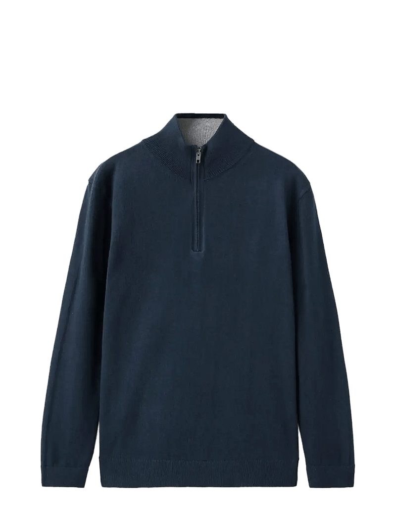 Mango - Zip neck jumper - trøjer - navy - 0
