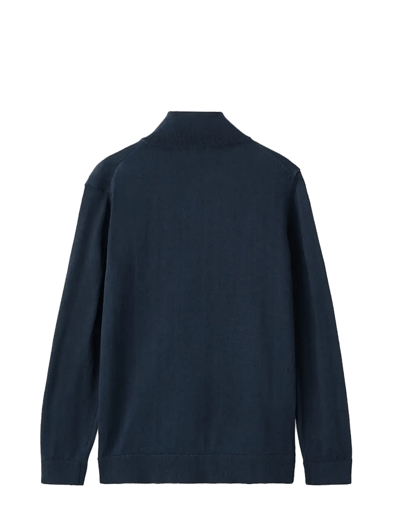 Mango - Zip neck jumper - trøjer - navy - 1