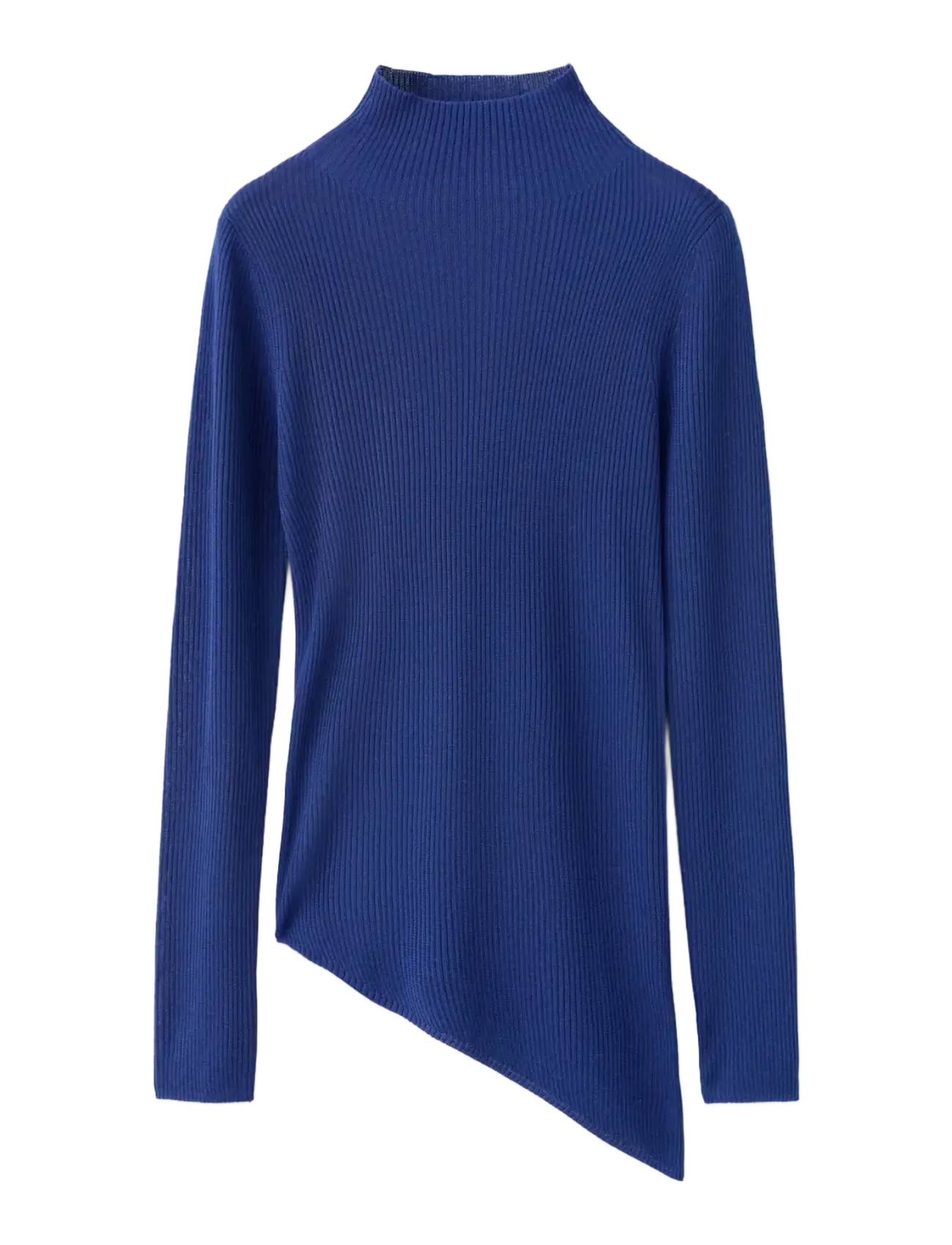 Mango Sweater with asymmetrical turtleneck - Turtlenecks - BRIGHT BLUE / blue