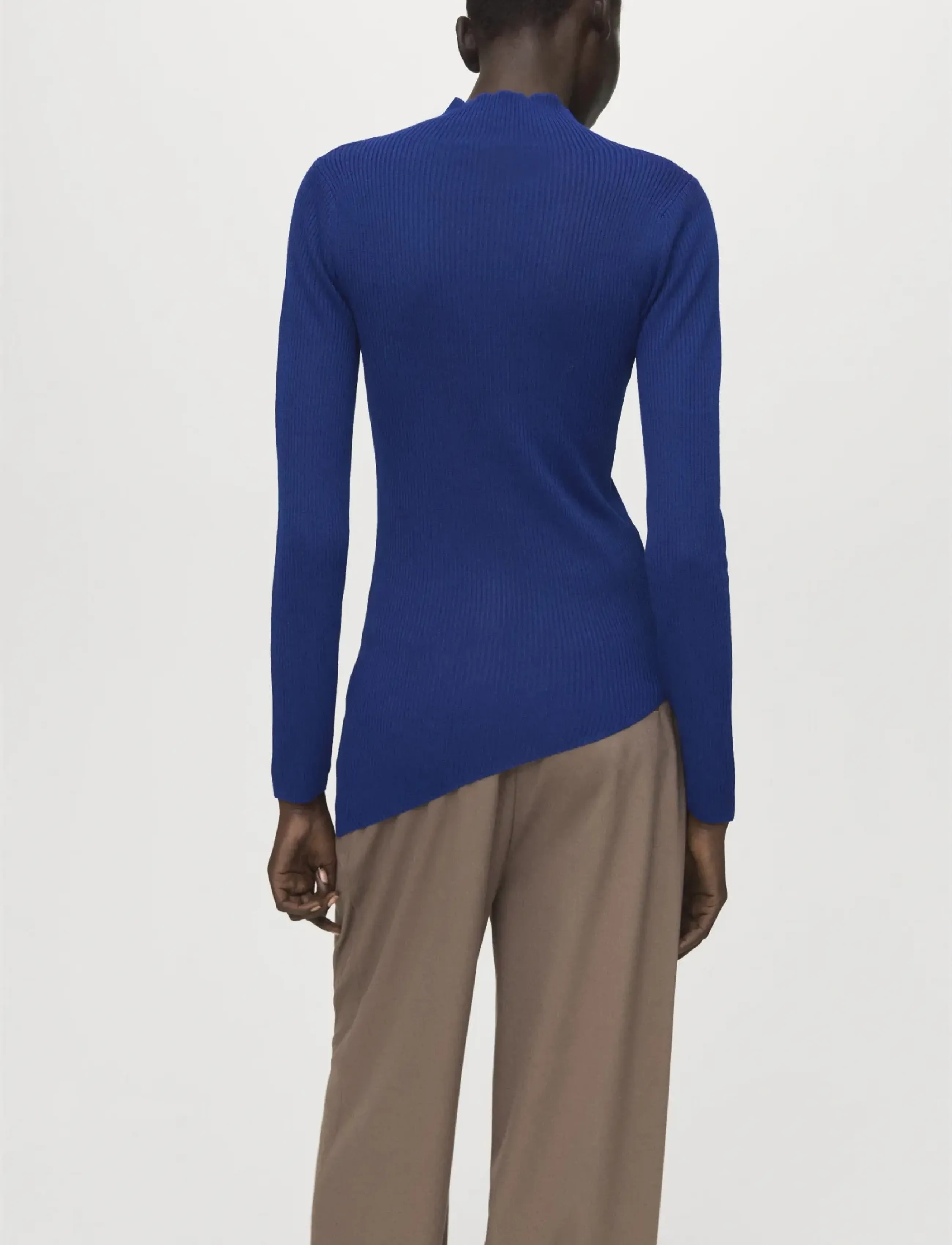 Mango - Sweater with asymmetrical turtleneck - lägsta priserna - bright blue - 2