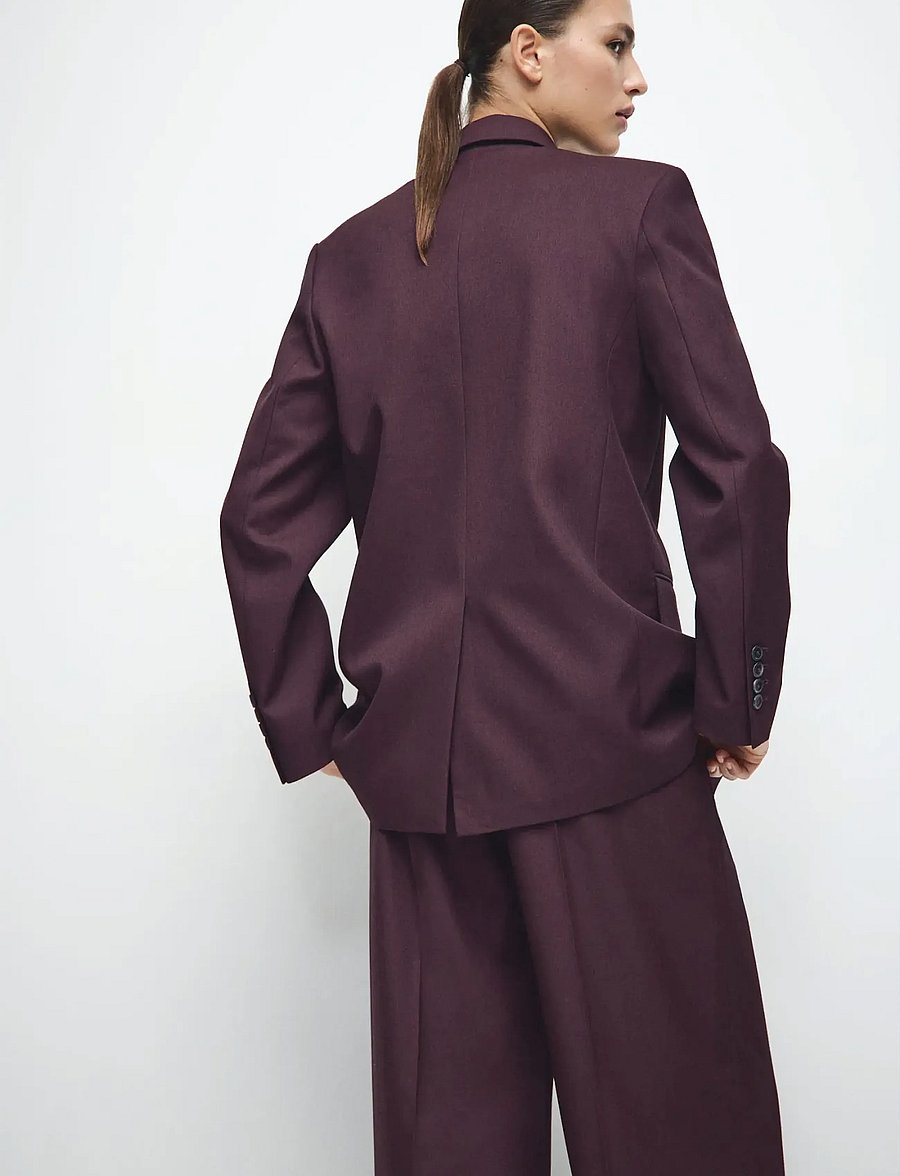 Mango - Straight suit jacket with lapel pockets - enkelknäppta kavajer - dark red - 2