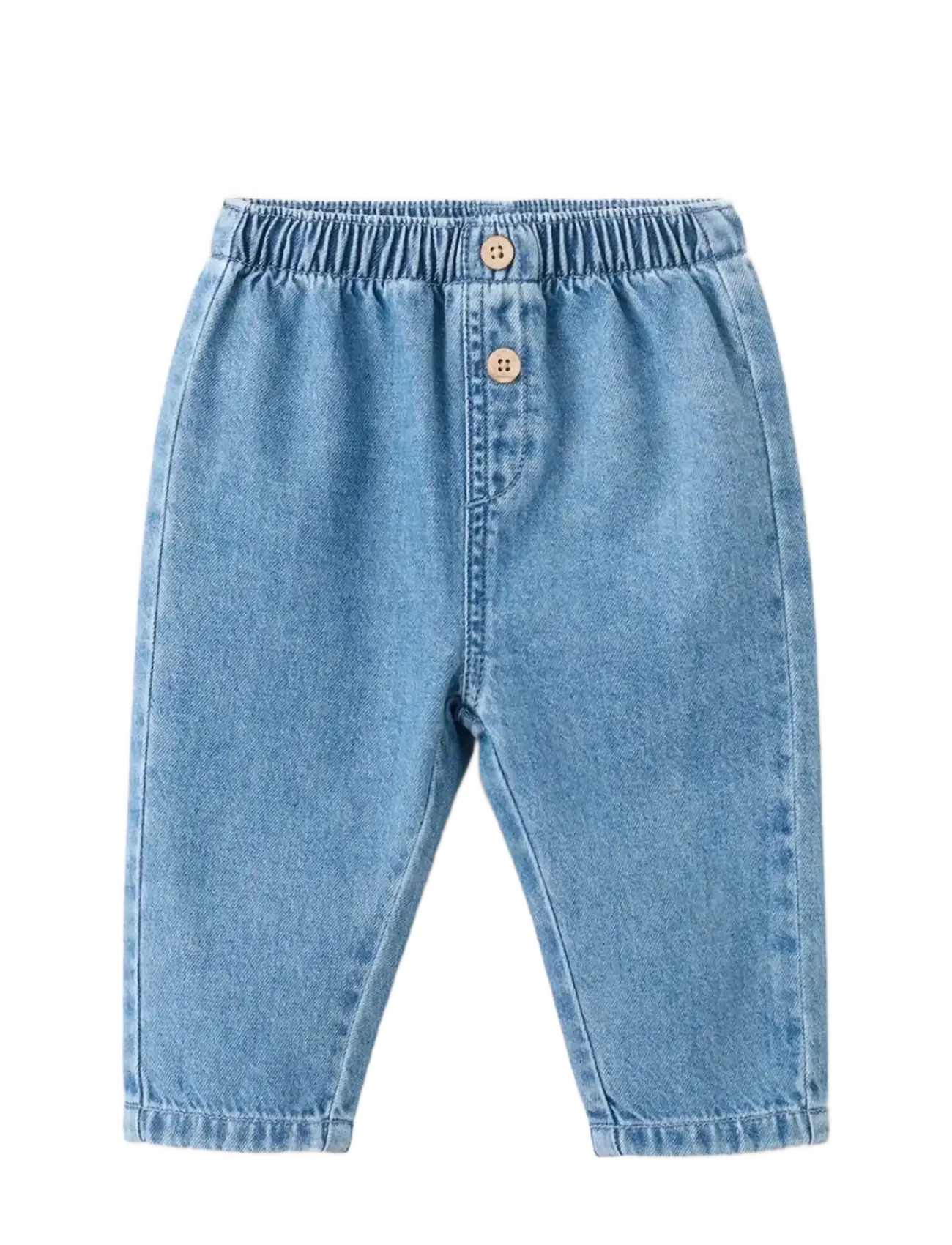 Mango Straight jeans with elasticated waistband - Erbjudanden - OPEN BLUE / blue