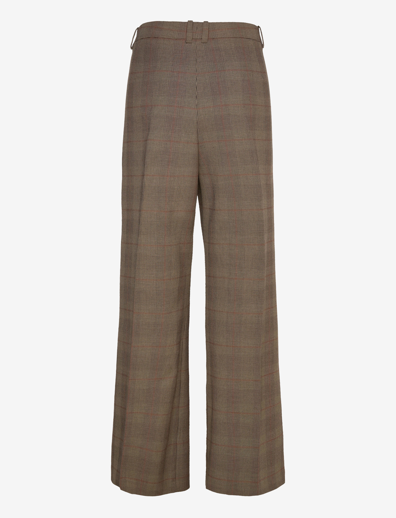Mango - Wool-blend check trousers - habitbukser - brown - 2