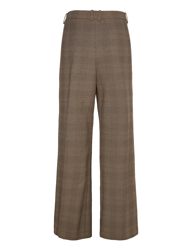 Mango - Wool-blend check trousers - formell - brown - 2