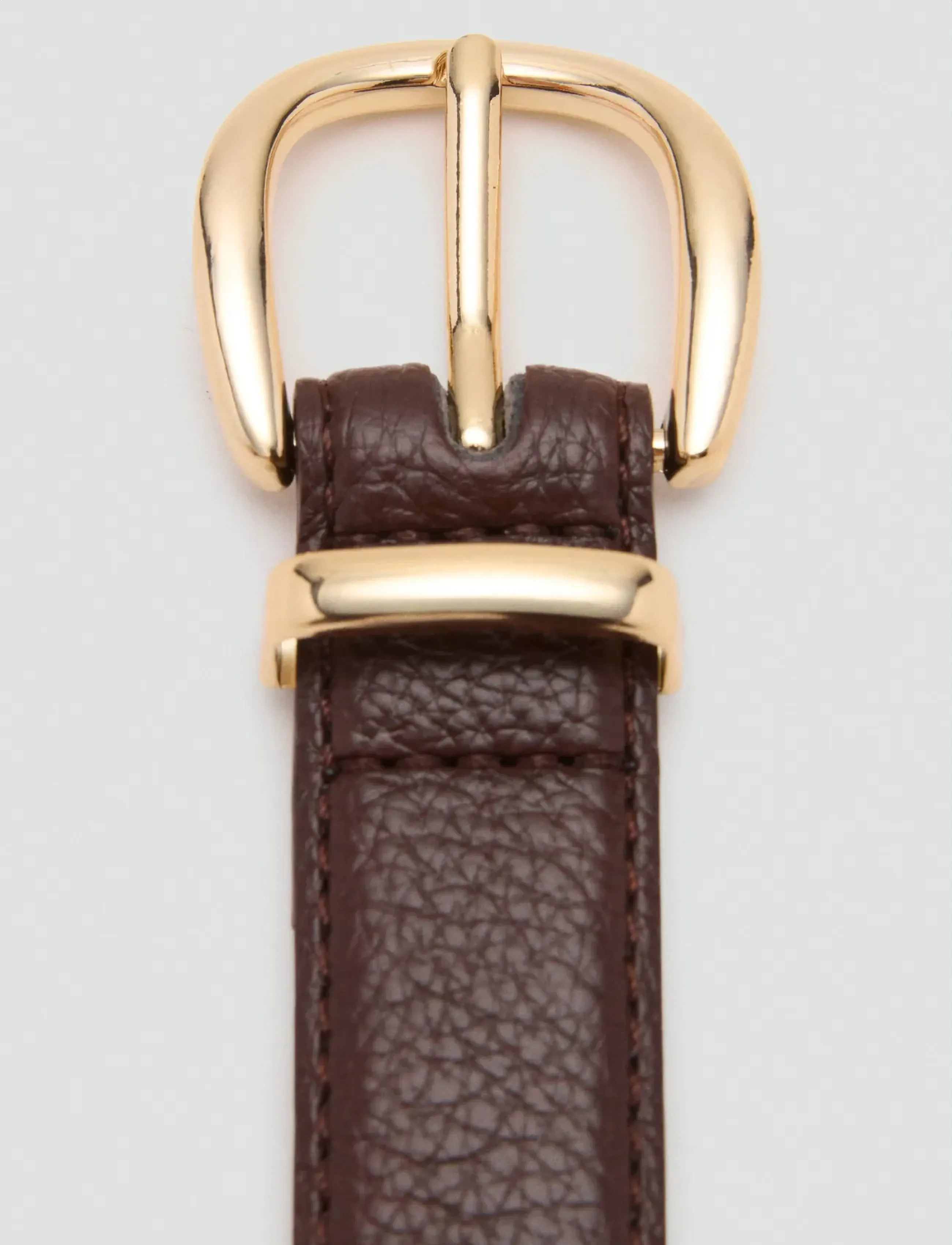 Mango - Oval buckle belt - vardagsskärp - dark brown - 1