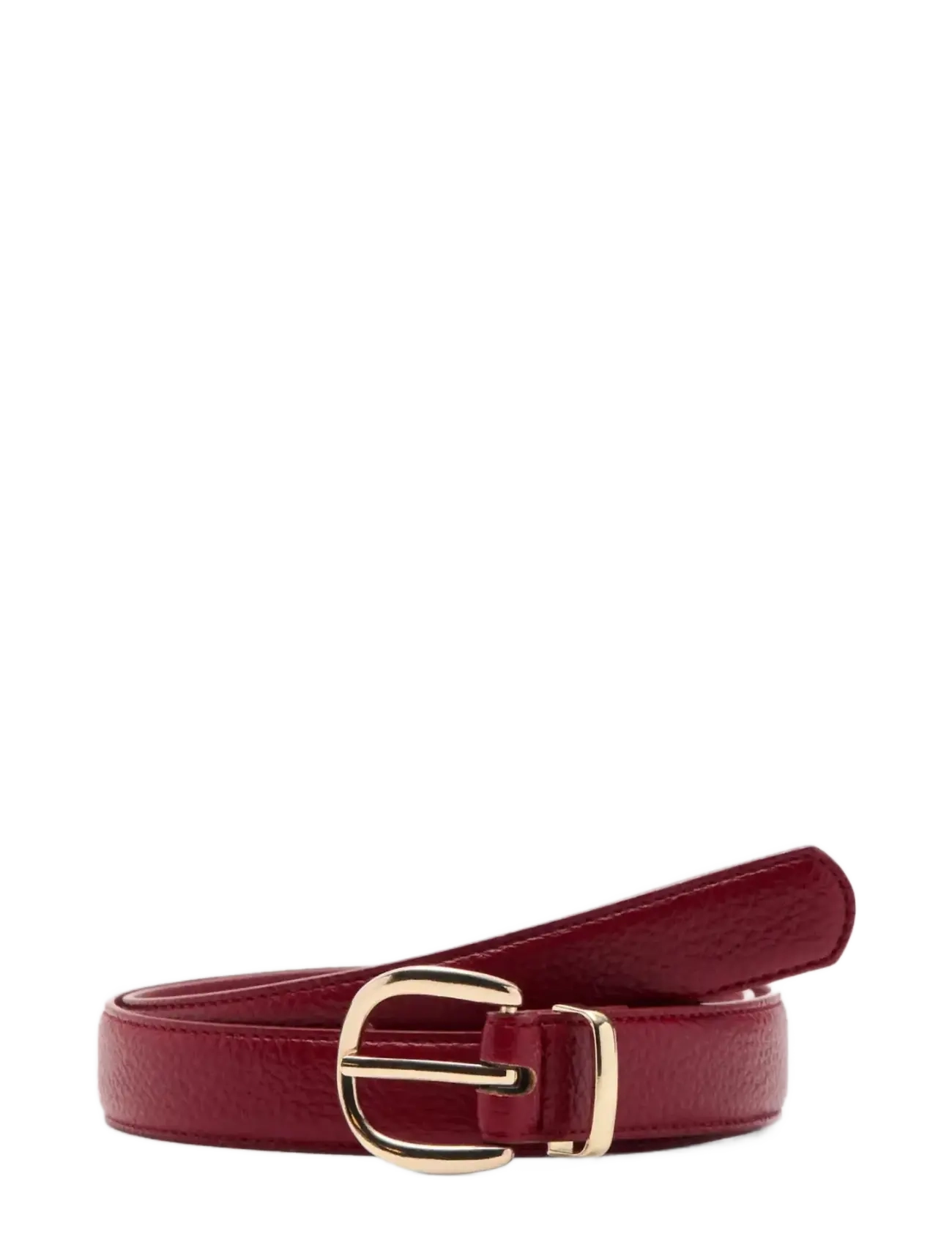 Mango Oval buckle belt - Last chance - RED / gold