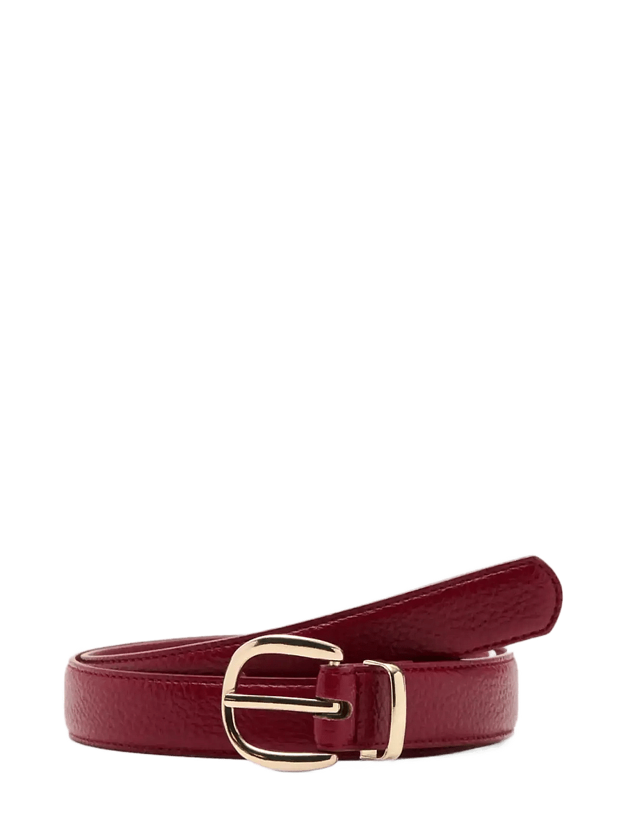 Mango - Oval buckle belt - casual bælter - red - 0