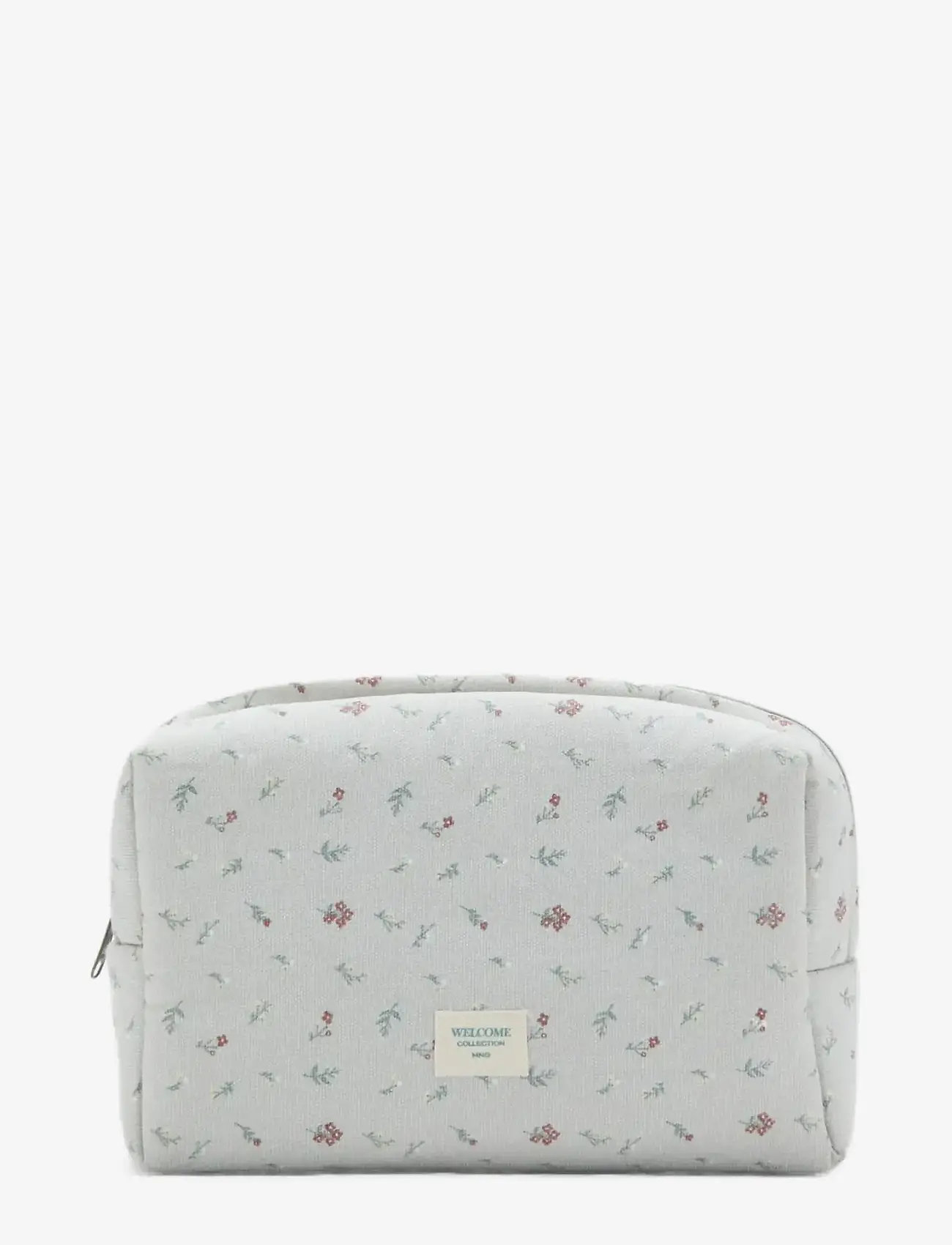 Mango - Floral-print cosmetic bag - bad - grey - 0