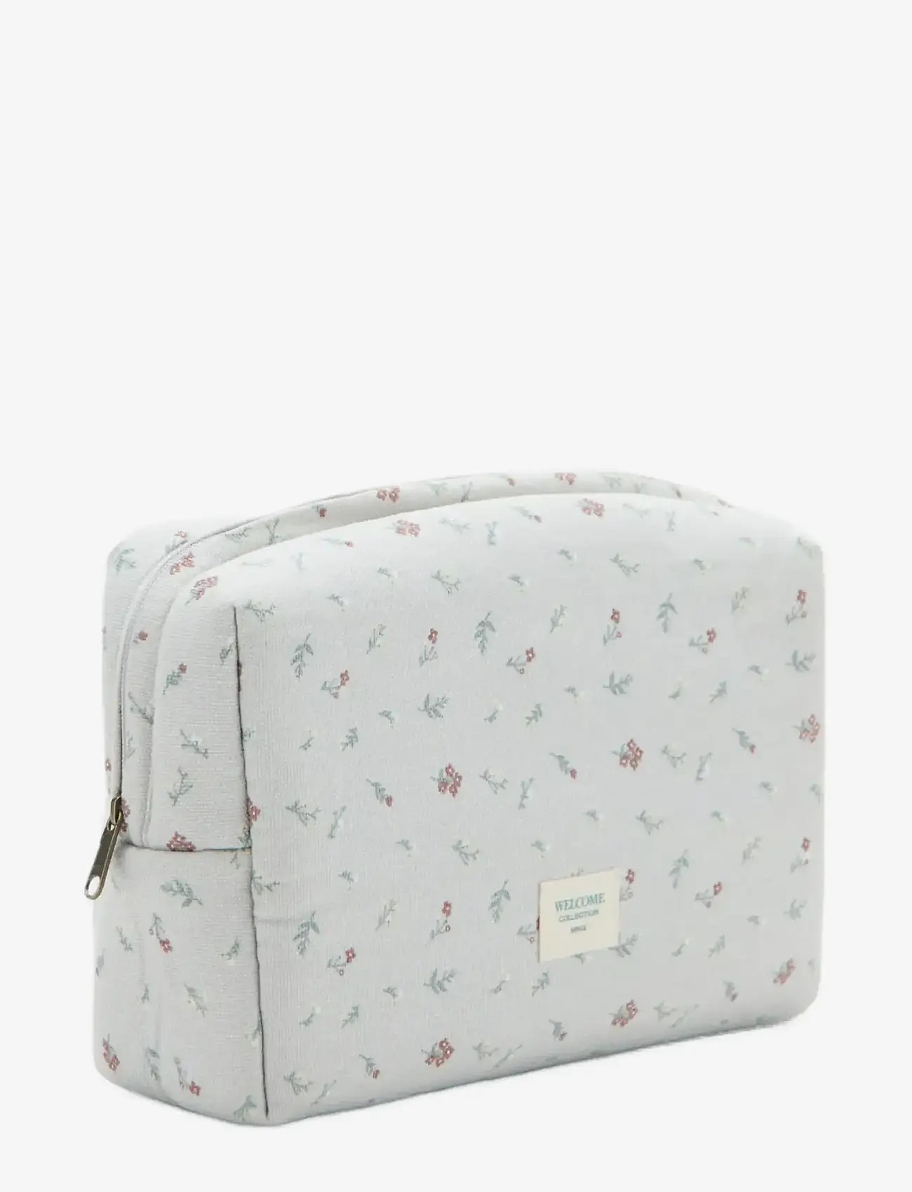 Mango - Floral-print cosmetic bag - bad - grey - 1