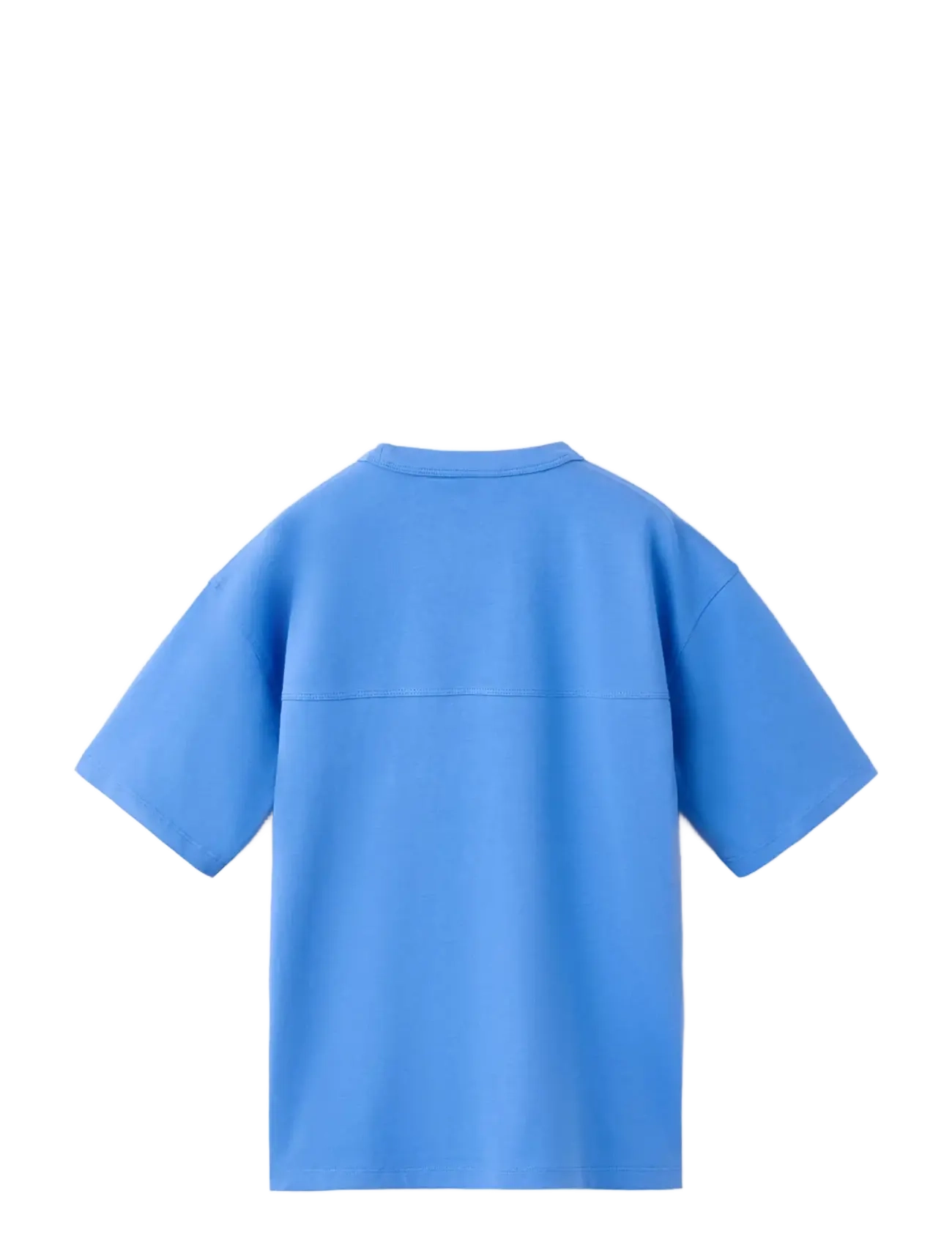 Mango - Cotton T-shirt with pocket detail - kortermede t-skjorter - medium blue - 1