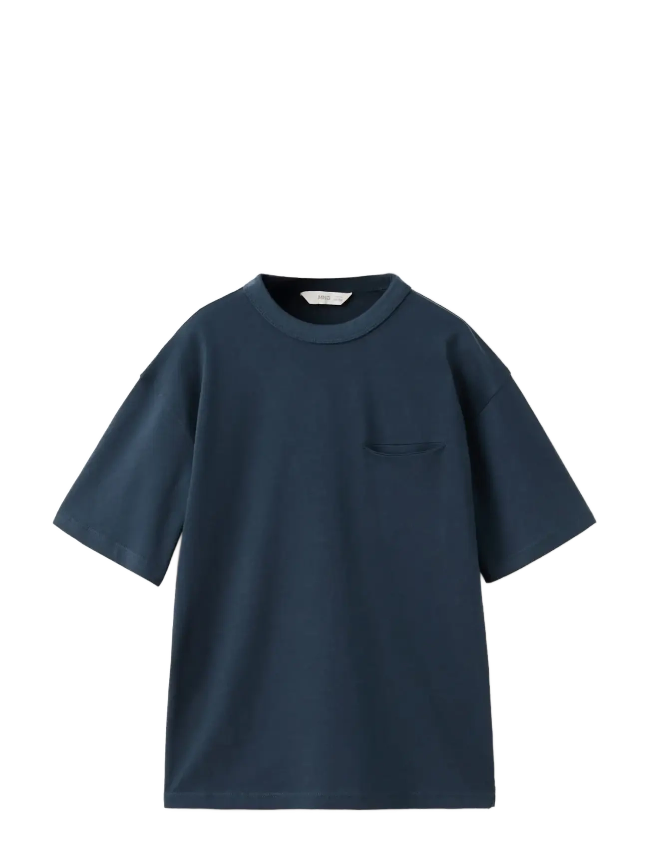 Mango Cotton T-shirt with pocket detail - Overdele - NAVY / navy
