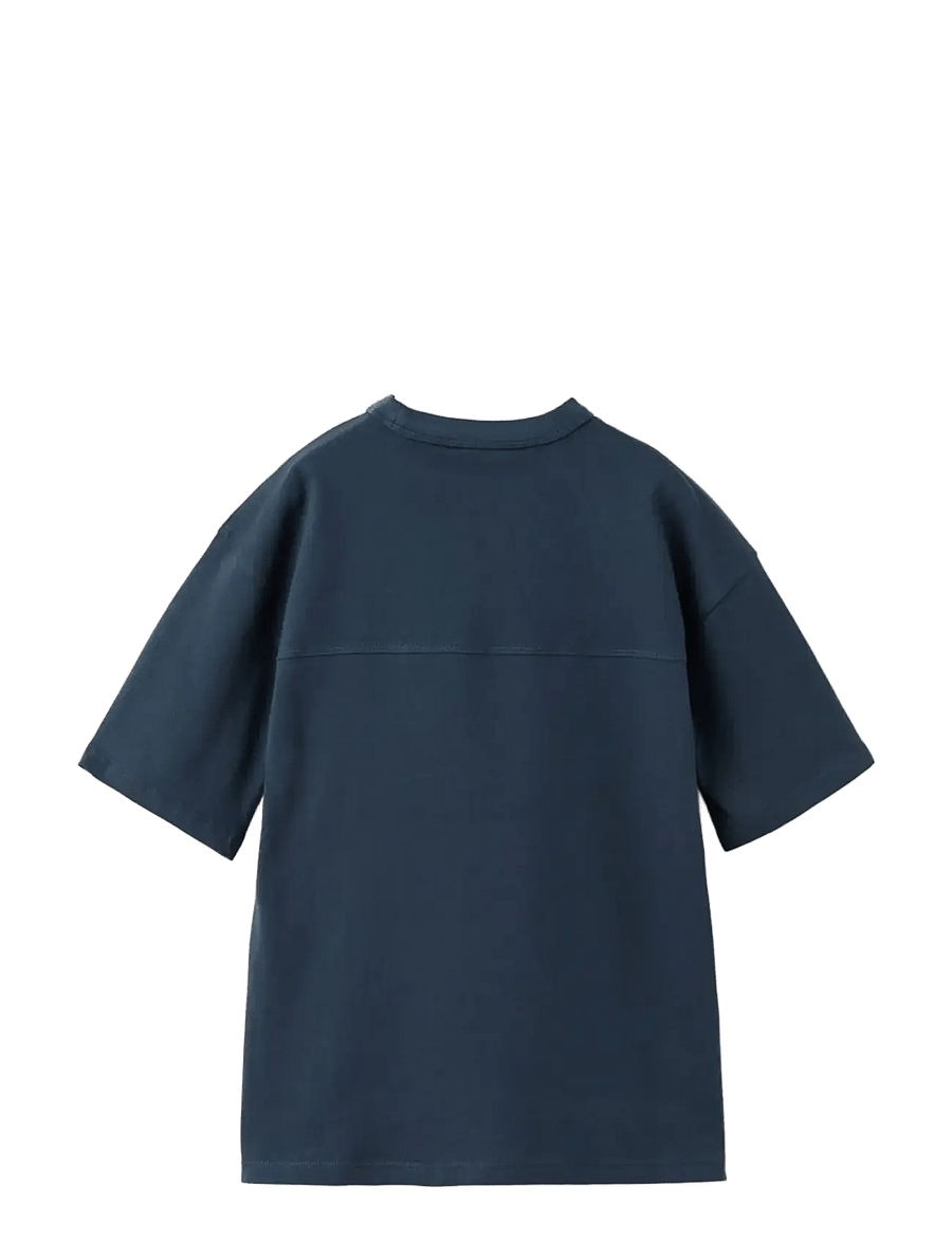 Mango - Cotton T-shirt with pocket detail - kortärmade t-shirts - navy - 2
