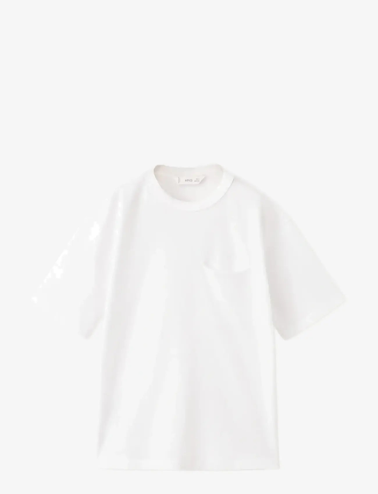 Mango - Cotton T-shirt with pocket detail - kortärmade t-shirts - white - 1