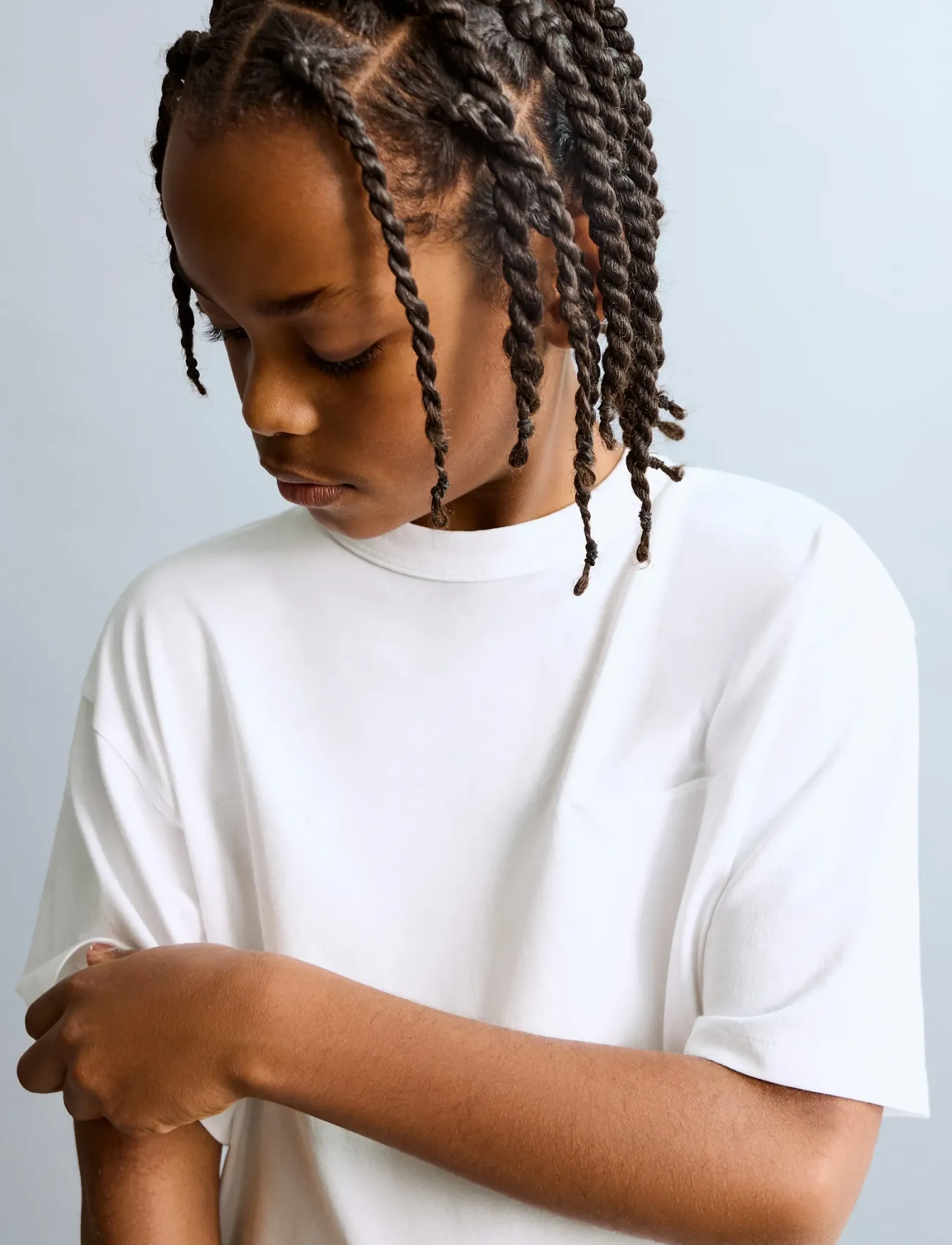 Mango Cotton T-shirt with pocket detail - Oberteile - WHITE / white